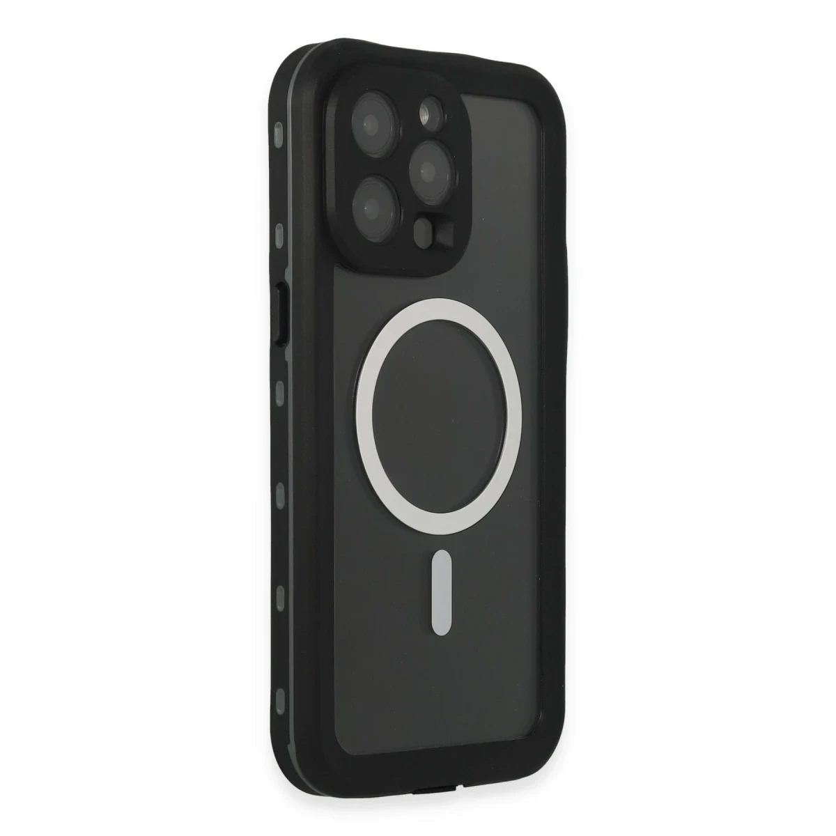 Newface Apple iPhone 15 Pro Max Kılıf Red Pepper Magneticsafe Su Geçirmez Kılıf - Siyah-Gri — görsel 8