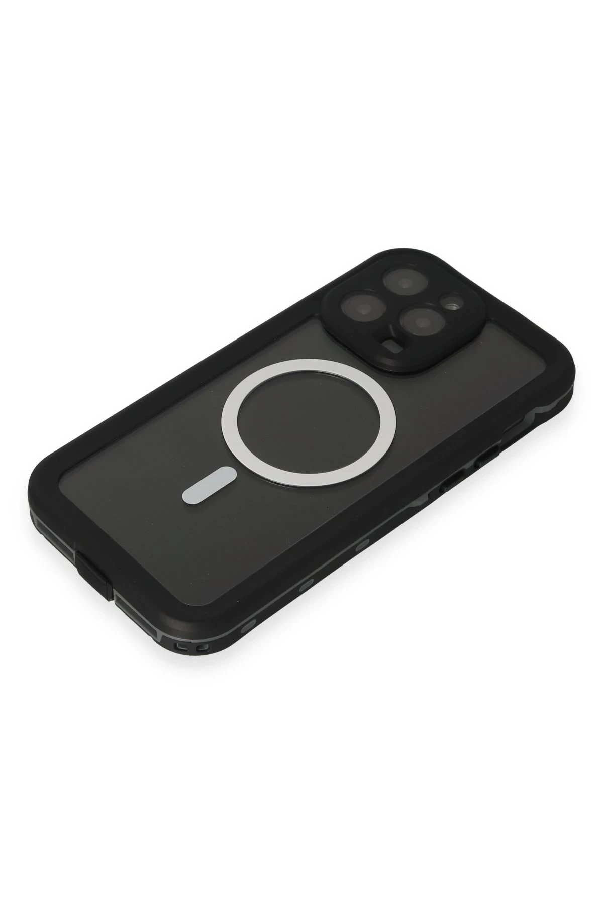 Newface Apple iPhone 15 Pro Max Kılıf Red Pepper Magneticsafe Su Geçirmez Kılıf - Siyah-Gri — görsel 4