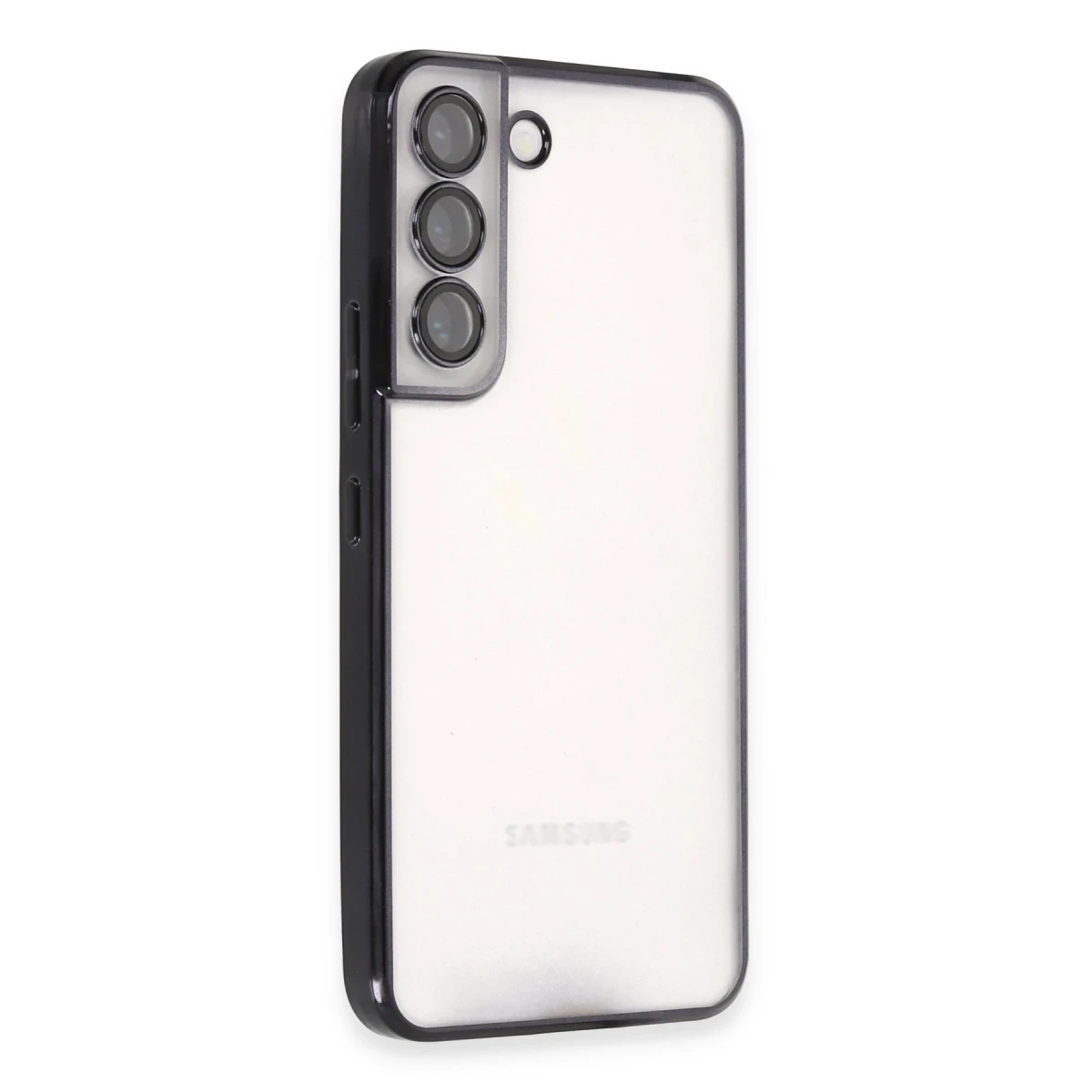 Newface Samsung Galaxy S22 Kılıf Razer Lensli Silikon - Siyah — görsel 5