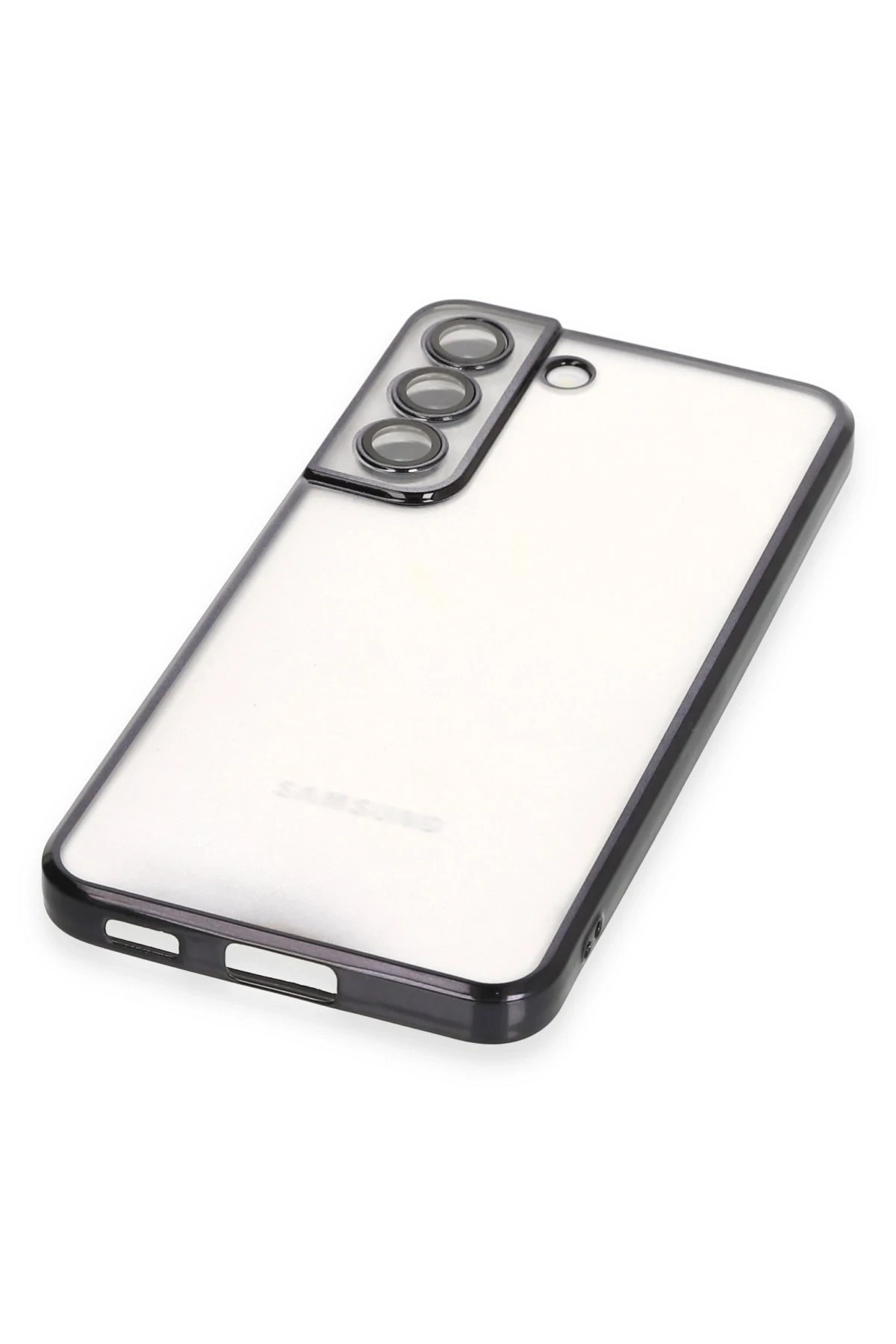 Newface Samsung Galaxy S22 Kılıf Razer Lensli Silikon - Siyah — görsel 4