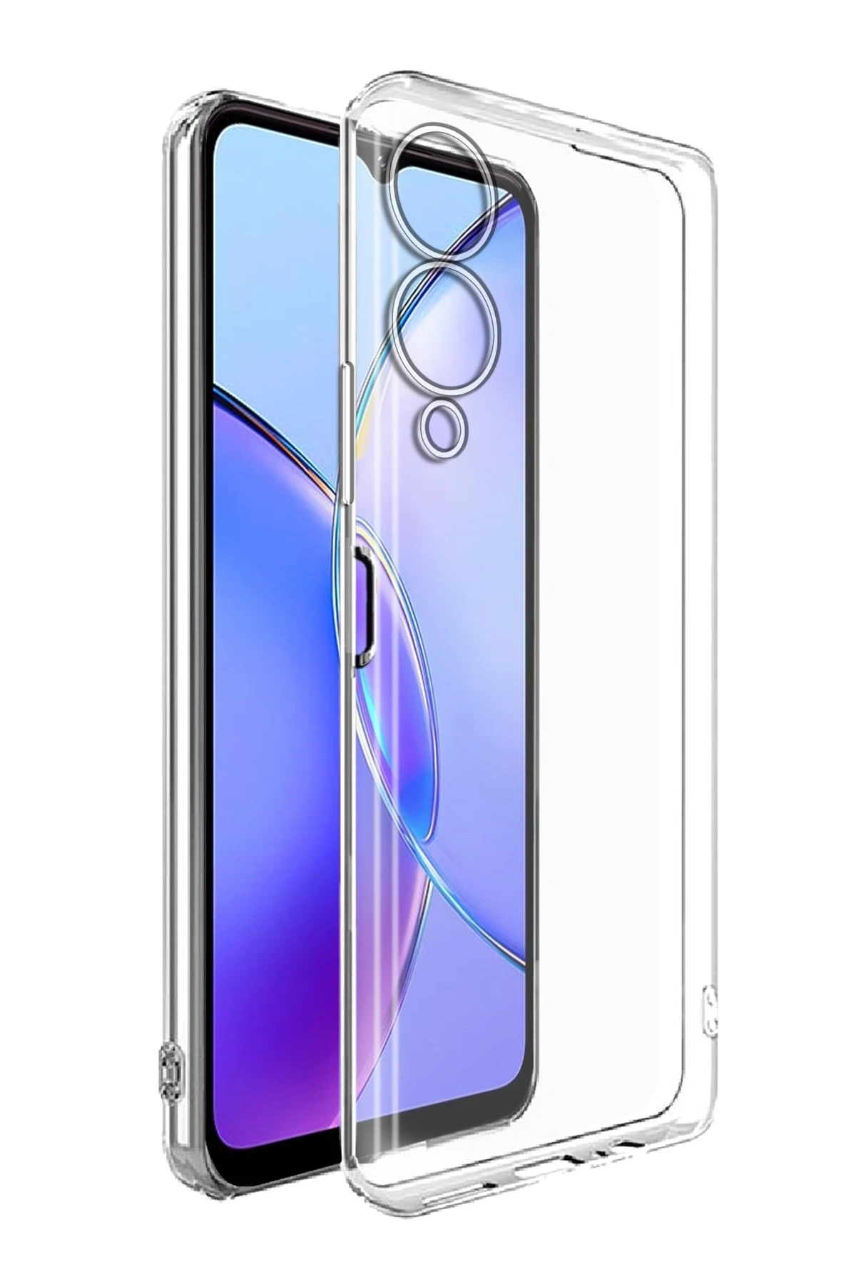 Newface Vivo Y17S Kılıf Lüx Şeffaf Silikon