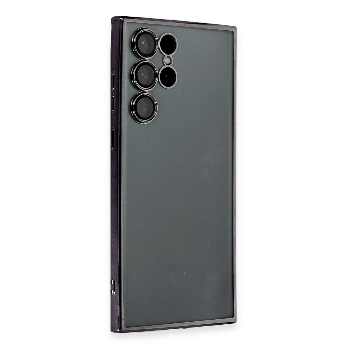 Newface Samsung Galaxy S22 Ultra Kılıf Razer Lensli Silikon - Siyah — görsel 9