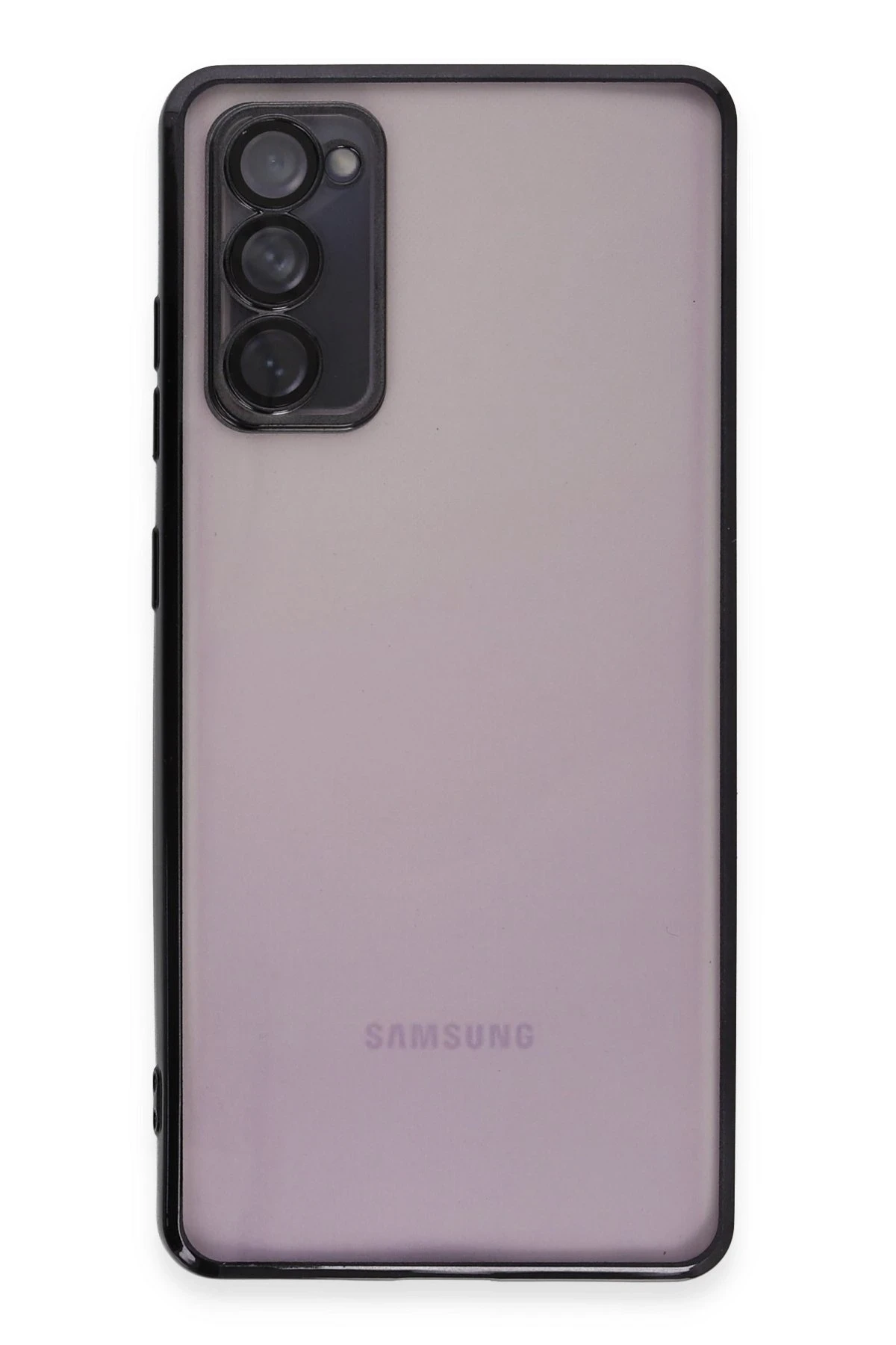 Newface Samsung Galaxy S20 FE Kılıf Razer Lensli Silikon - Siyah