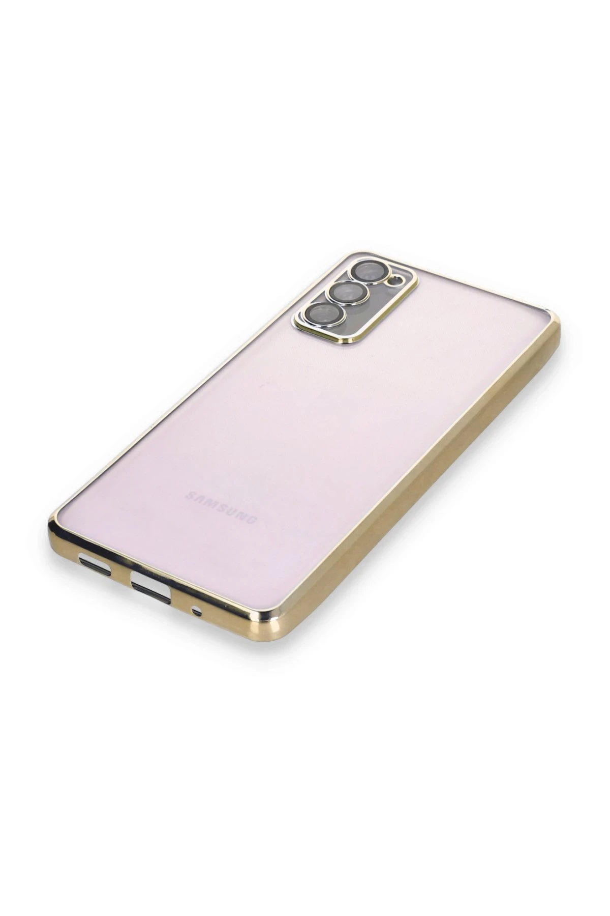 Newface Samsung Galaxy S20 FE Kılıf Razer Lensli Silikon - Gold