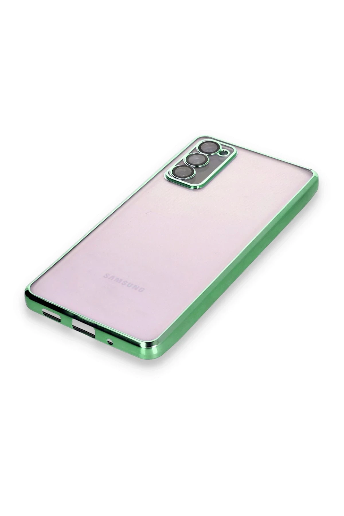 Newface Samsung Galaxy S20 FE Kılıf Razer Lensli Silikon - Yeşil