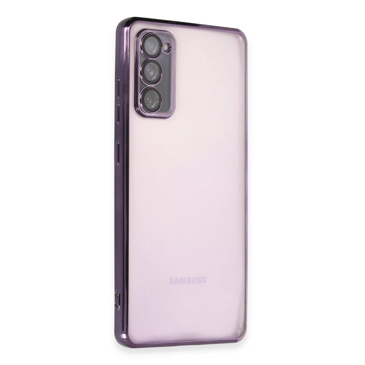 Newface Samsung Galaxy S20 FE Kılıf Razer Lensli Silikon - Mor
