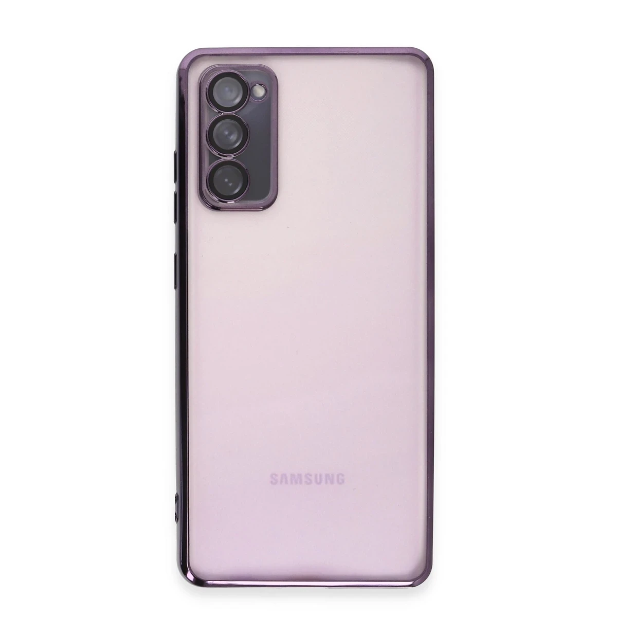 Newface Samsung Galaxy S20 FE Kılıf Razer Lensli Silikon - Mor