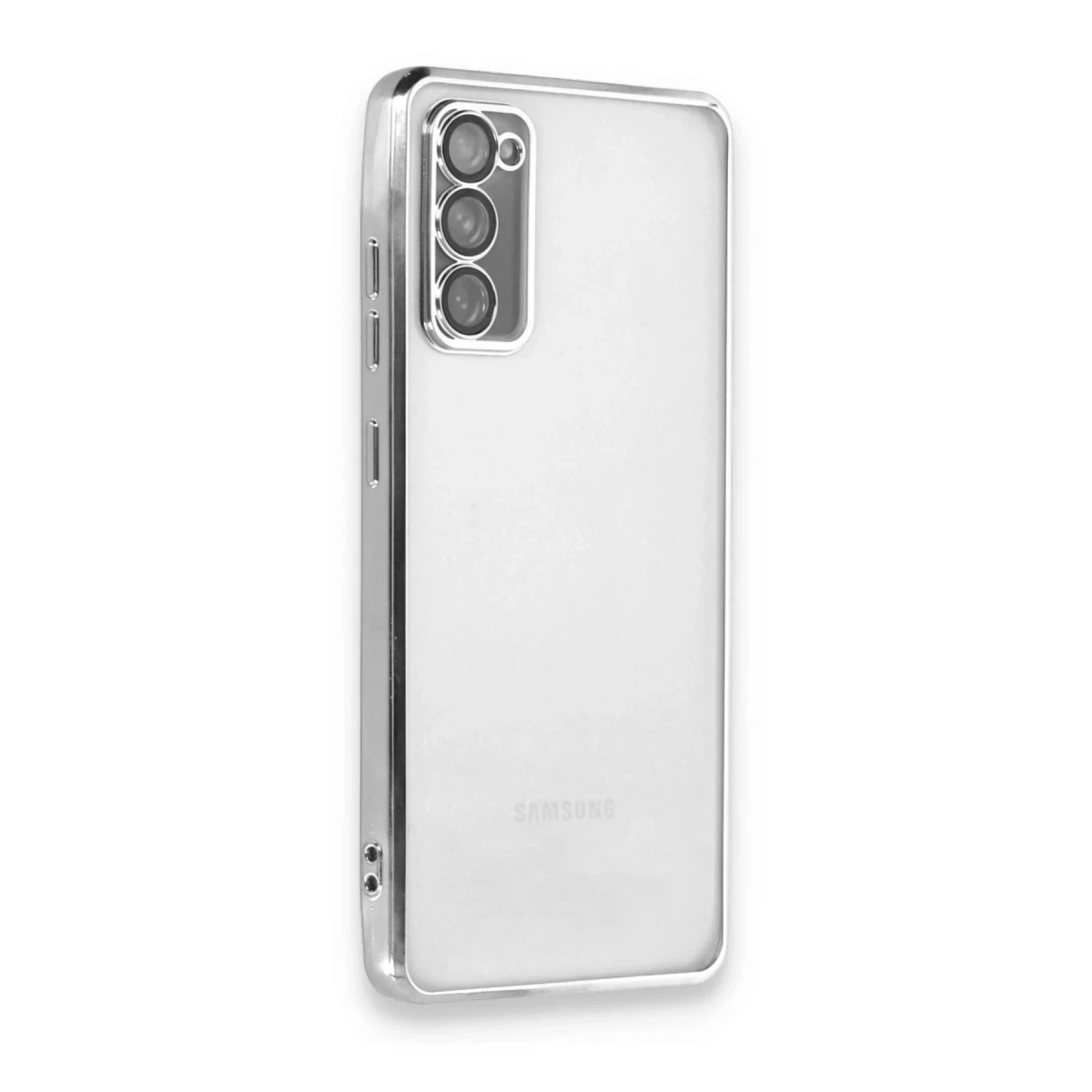Newface Samsung Galaxy S20 FE Kılıf Razer Lensli Silikon - Gümüş