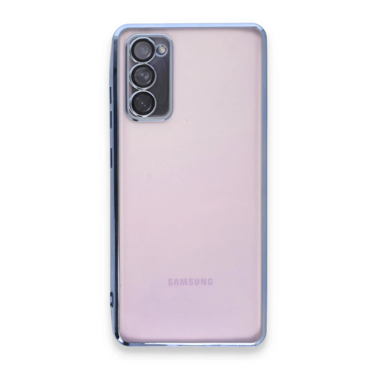 Newface Samsung Galaxy S20 FE Kılıf Razer Lensli Silikon - Açık Mavi
