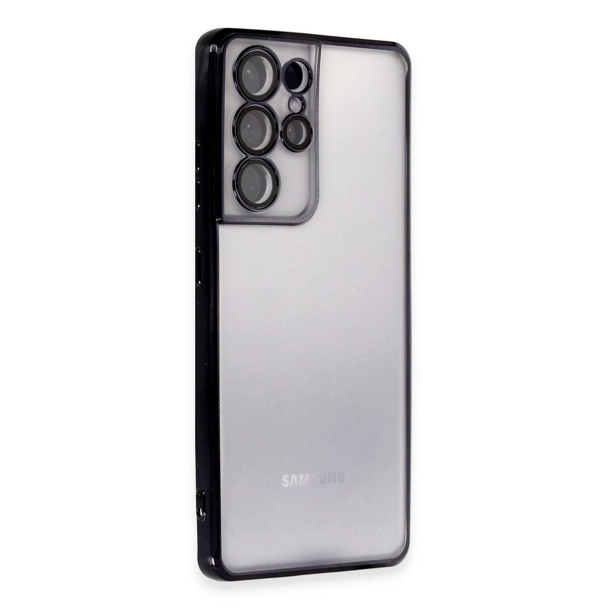 Newface Samsung Galaxy S21 Ultra Kılıf Razer Lensli Silikon - Siyah — görsel 9