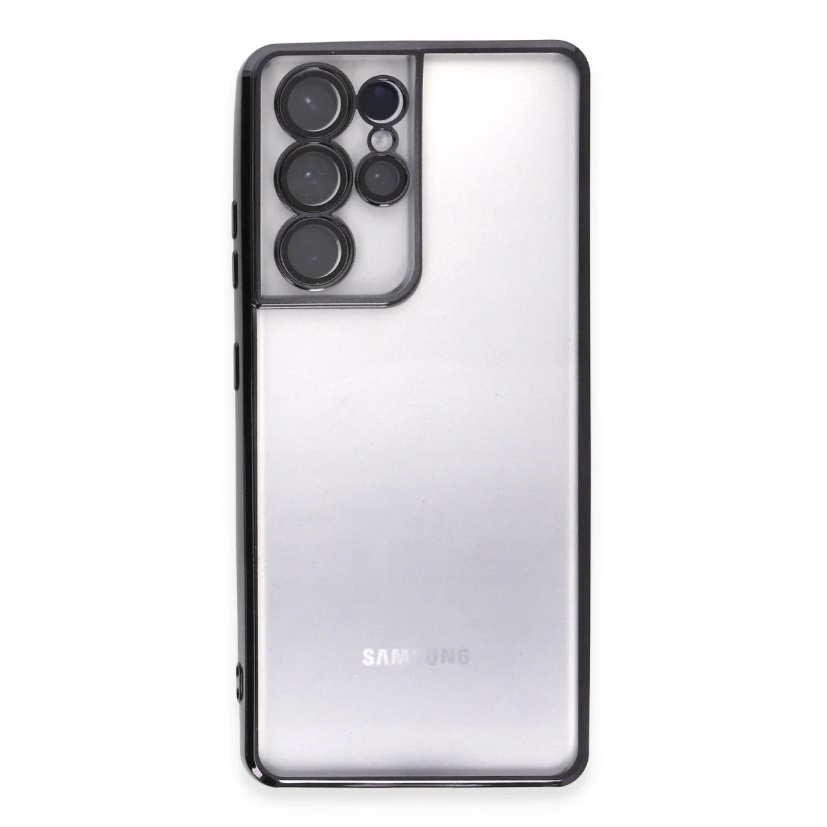 Newface Samsung Galaxy S21 Ultra Kılıf Razer Lensli Silikon - Siyah — görsel 6