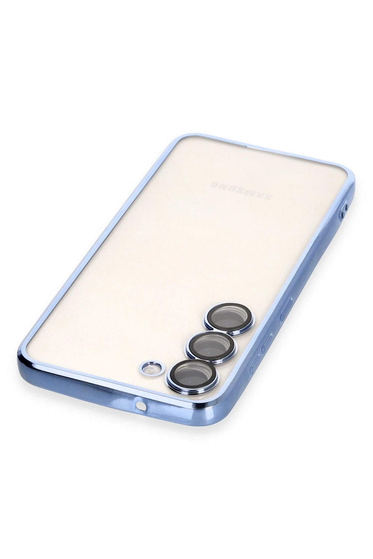 Newface Samsung Galaxy S23 Kılıf Razer Lensli Silikon - Açık Mavi