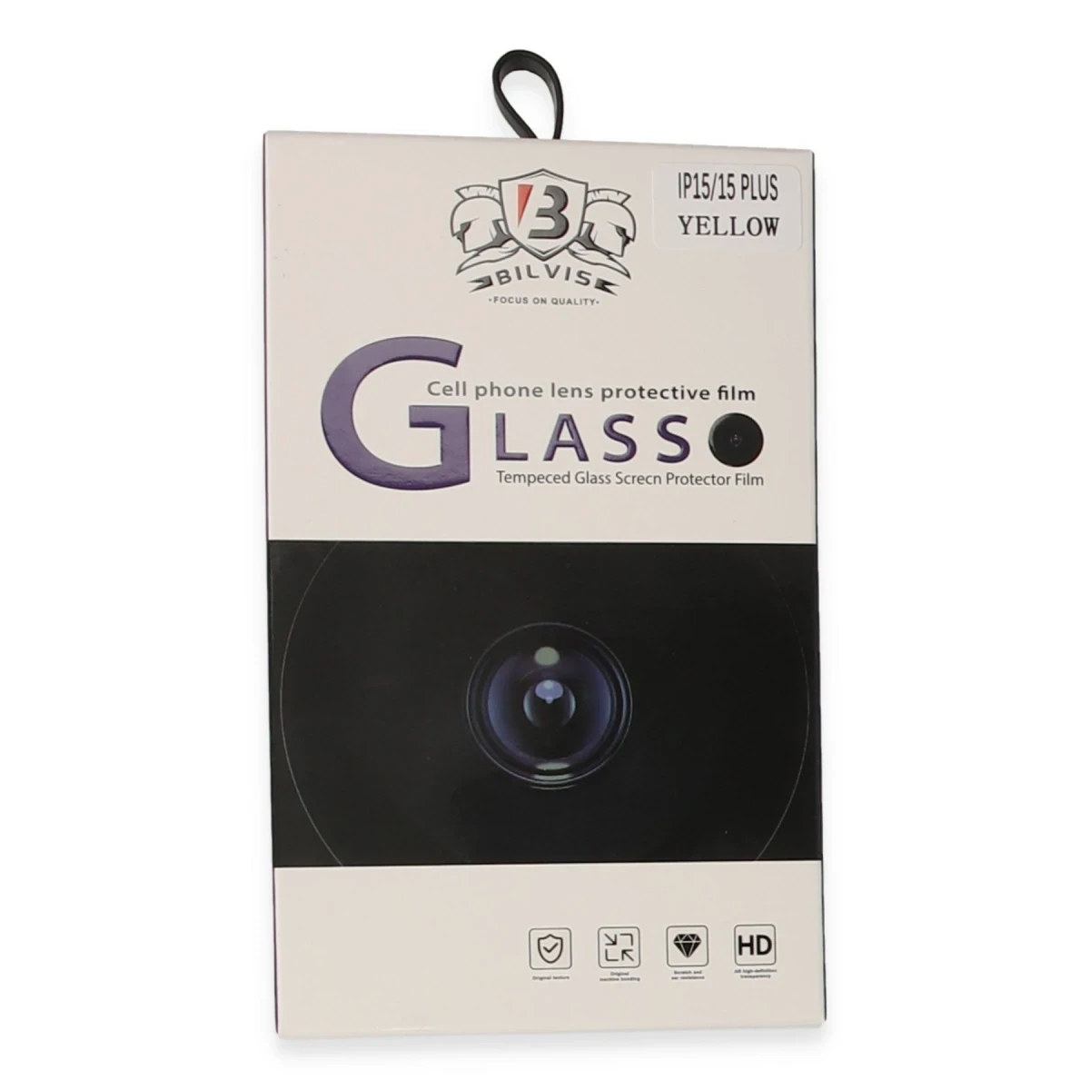 Newface Apple iPhone 15 Bilvis Titan Kamera Lens - Sarı
