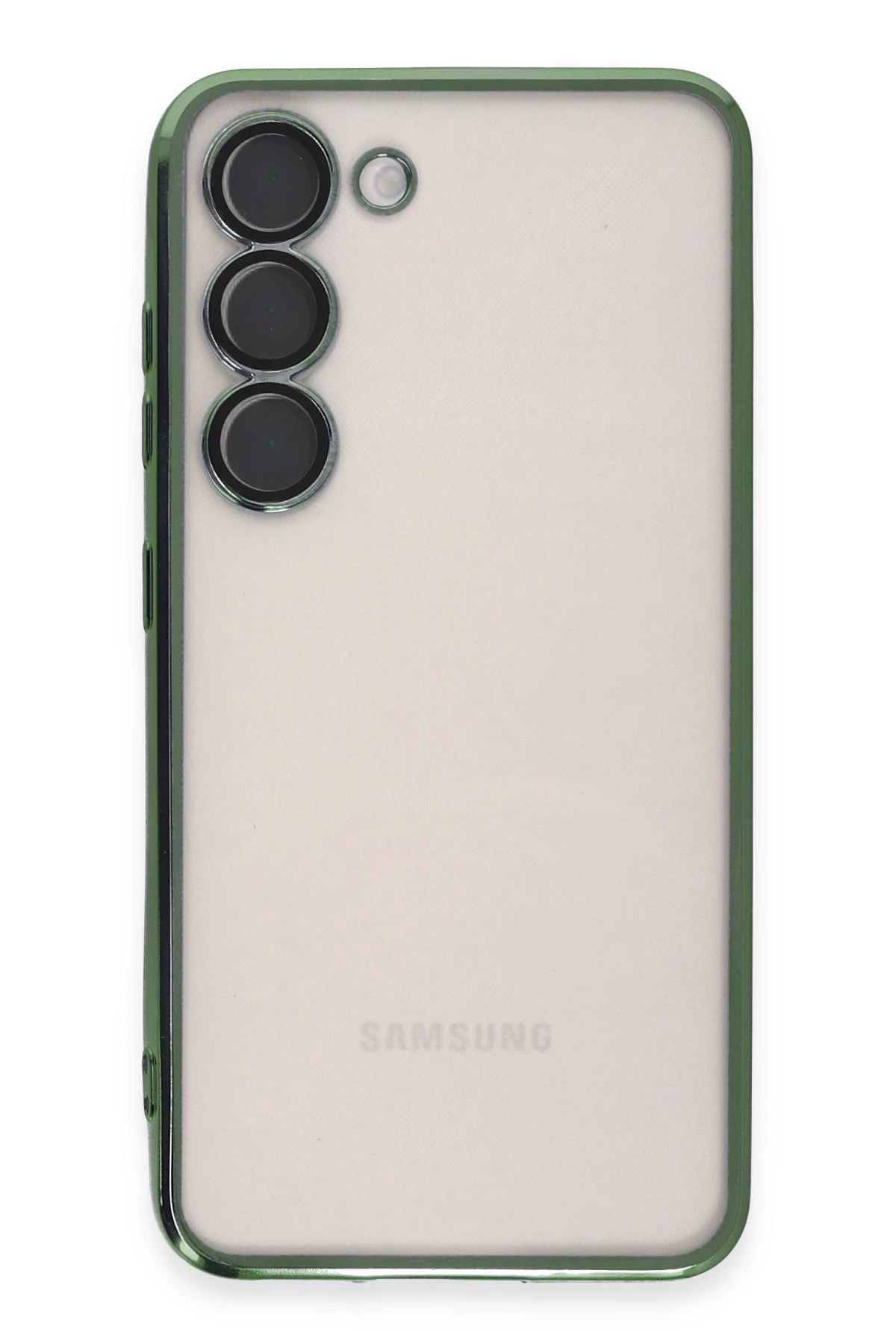 Newface Samsung Galaxy S23 Plus Kılıf Razer Lensli Silikon - Yeşil