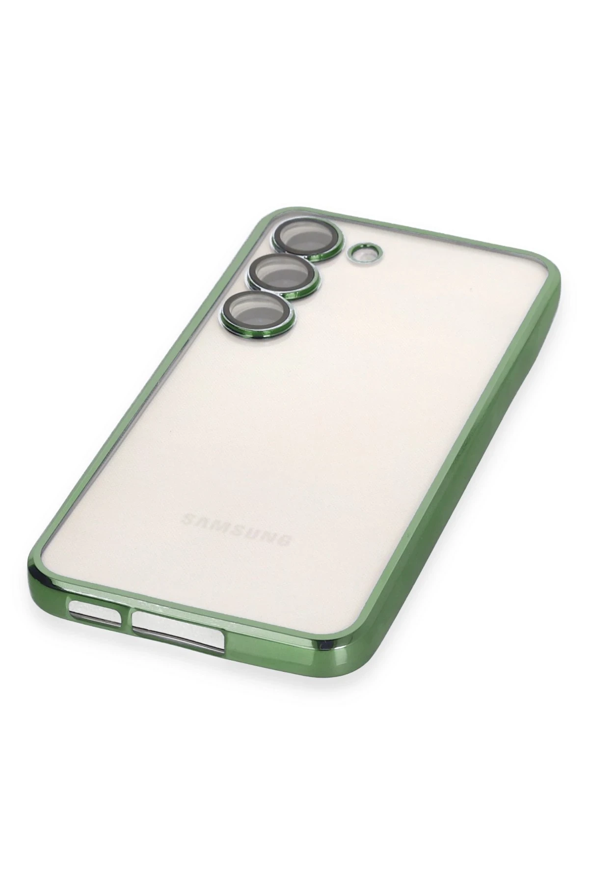 Newface Samsung Galaxy S23 Plus Kılıf Razer Lensli Silikon - Yeşil