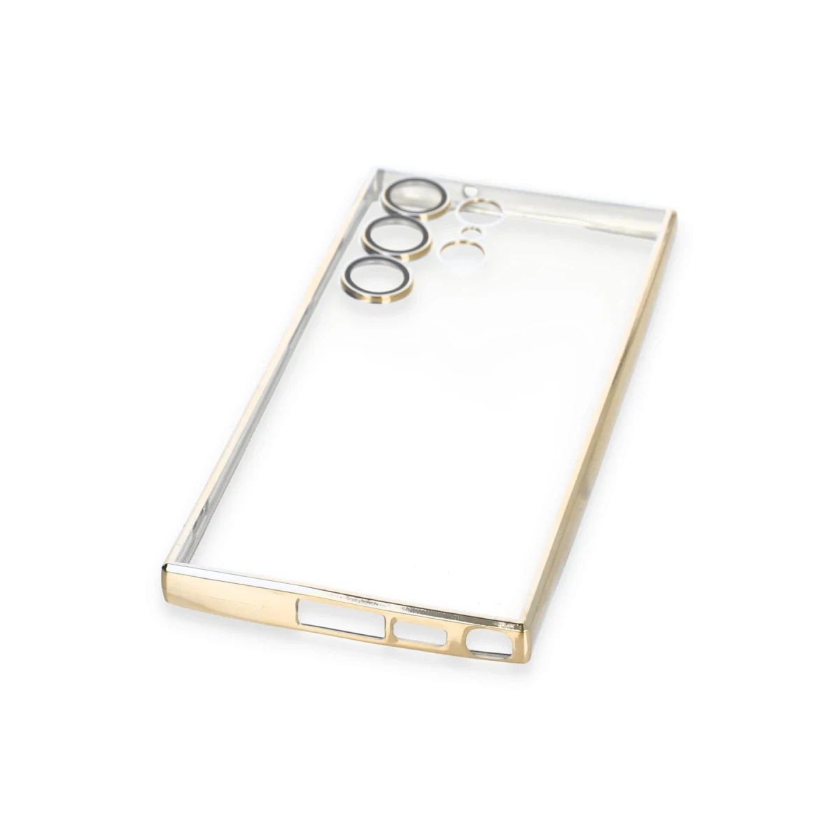 Samsung Galaxy S23 Ultra Kılıf Razer Lensli Silikon - Gold