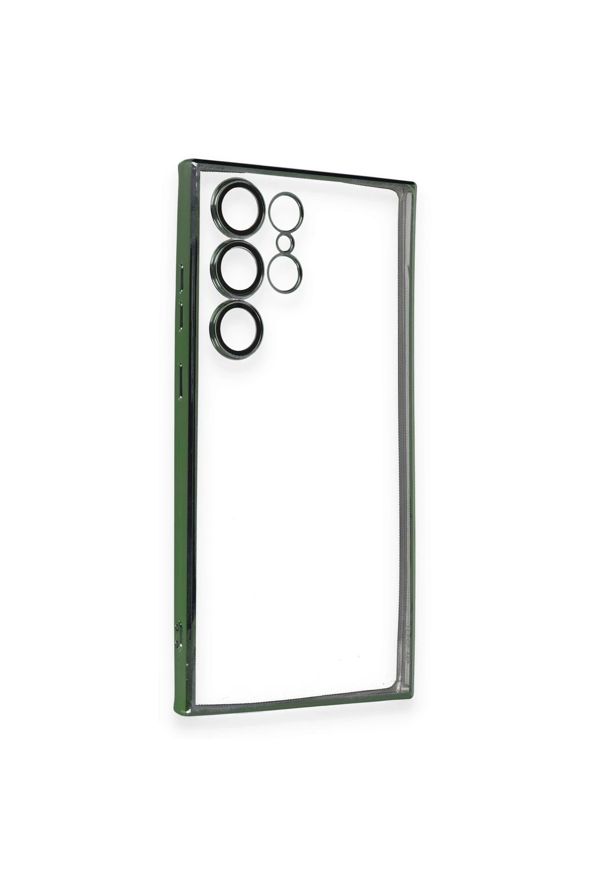 Newface Samsung Galaxy S23 Ultra Kılıf Razer Lensli Silikon - Yeşil