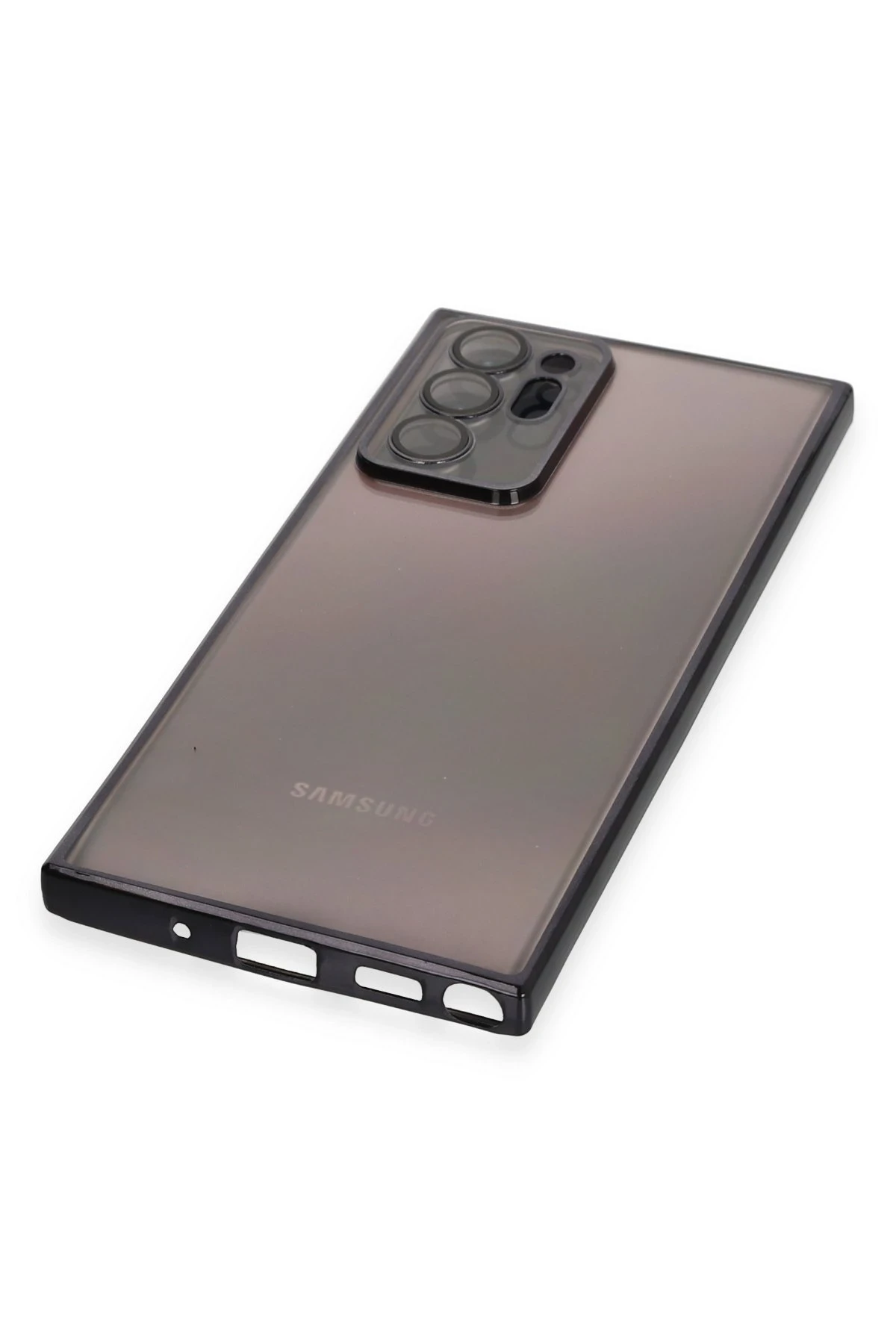 Newface Samsung Galaxy Note 20 Ultra Kılıf Razer Lensli Silikon - Siyah