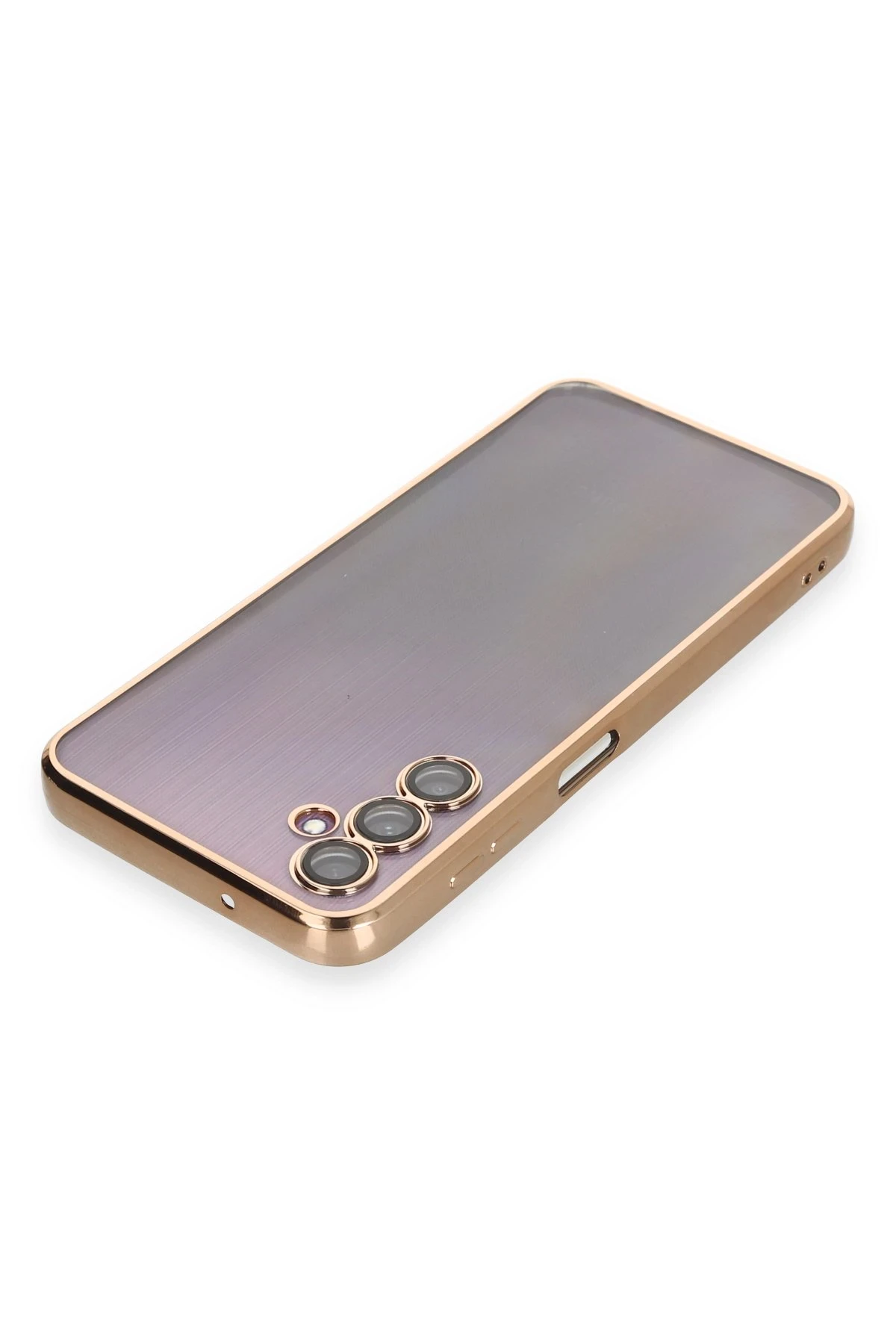 Newface Samsung Galaxy A14 4G Kılıf Razer Lensli Silikon - Gold