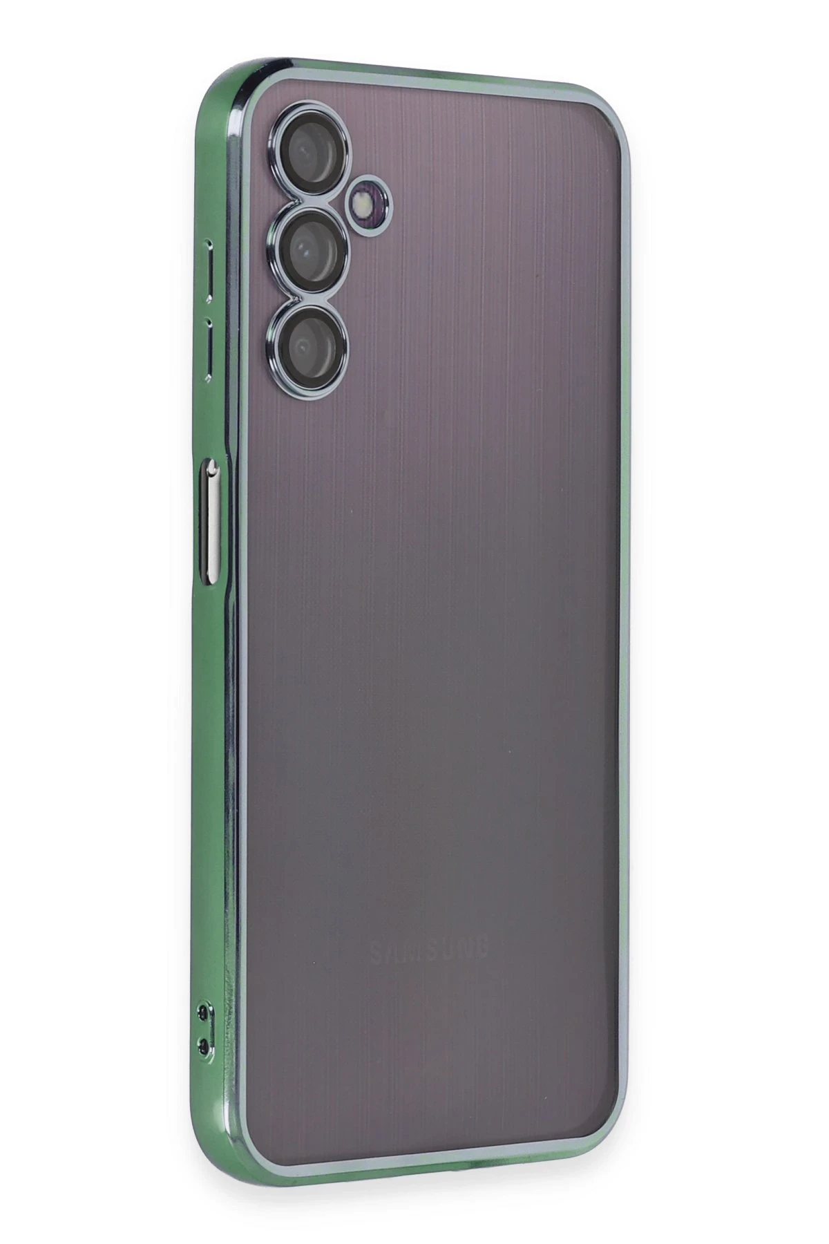Newface Samsung Galaxy A14 4G Kılıf Razer Lensli Silikon - Yeşil