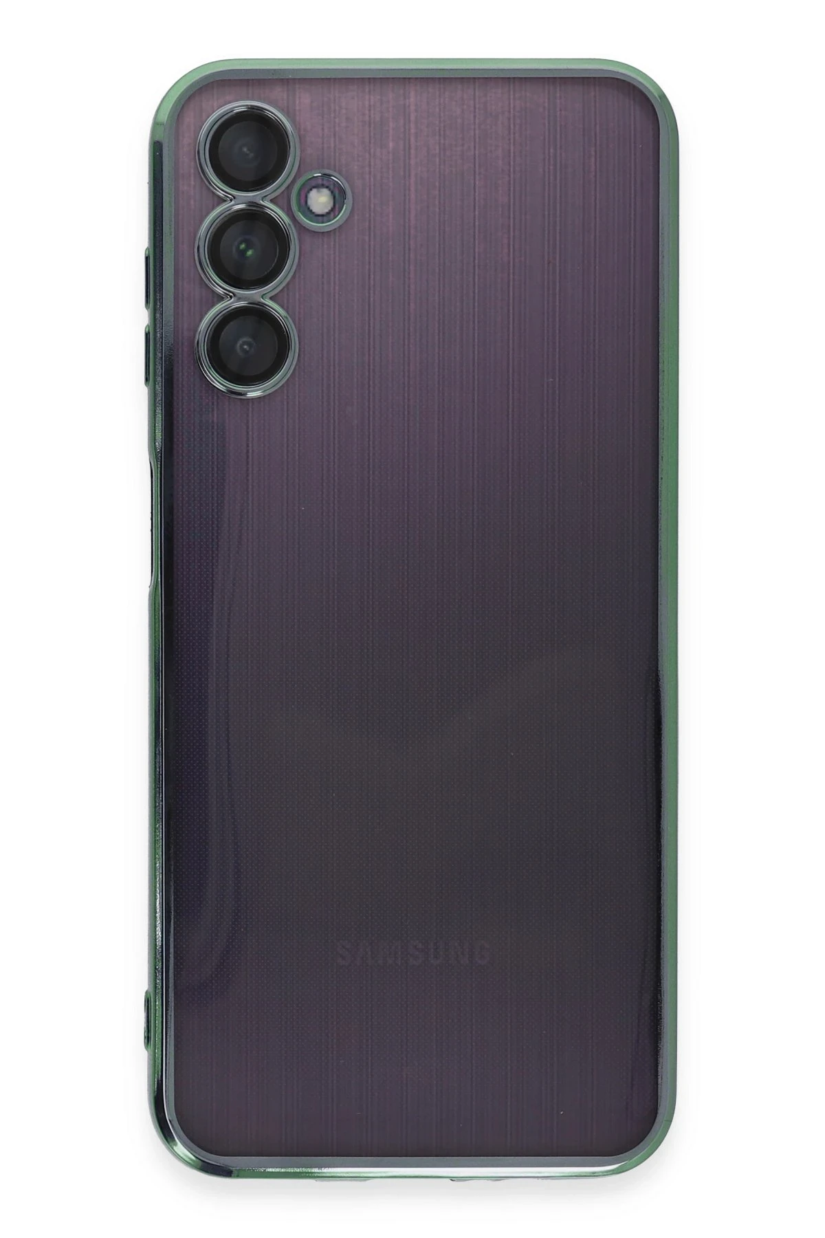 Newface Samsung Galaxy A14 4G Kılıf Razer Lensli Silikon - Yeşil