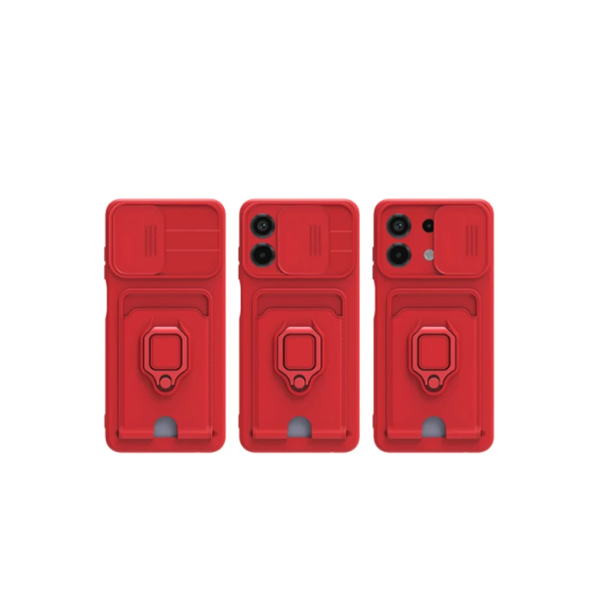 Newface Xiaomi Redmi Note 13 4G Kılıf Zuma Kartvizitli Yüzüklü Silikon - Siyah — görsel 5