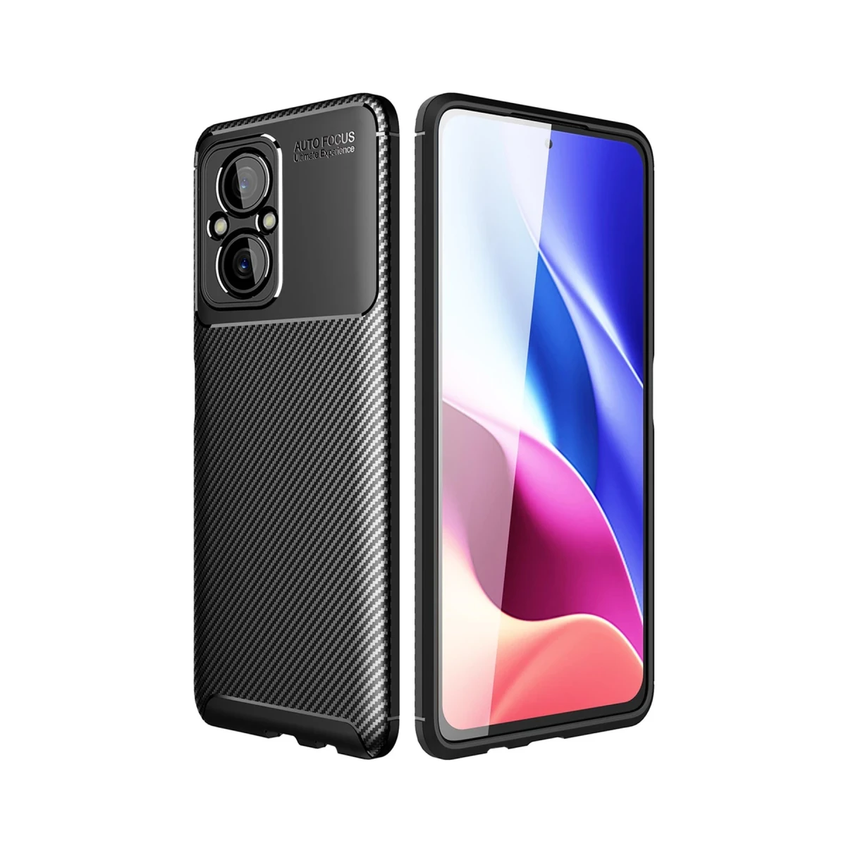 Newface Xiaomi Poco M5 Kılıf Auto Focus Karbon Kapak - Siyah — görsel 3