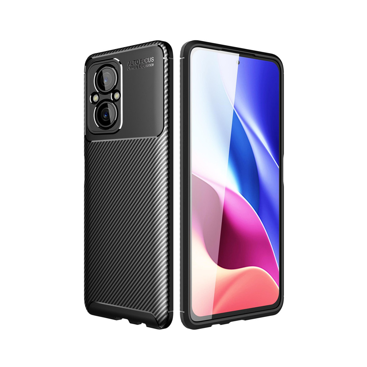 Newface Xiaomi Poco M5 Kılıf Auto Focus Karbon Kapak - Siyah — görsel 5