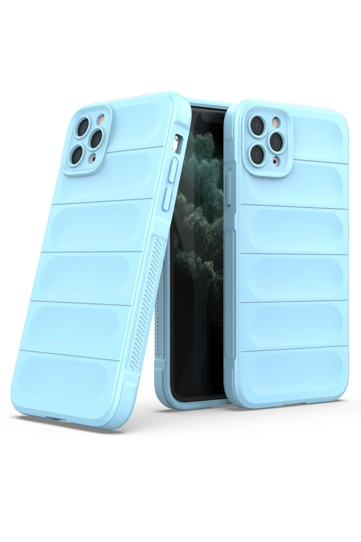 Newface iPhone 11 Pro Max Kılıf Optimum Silikon - Sky Blue