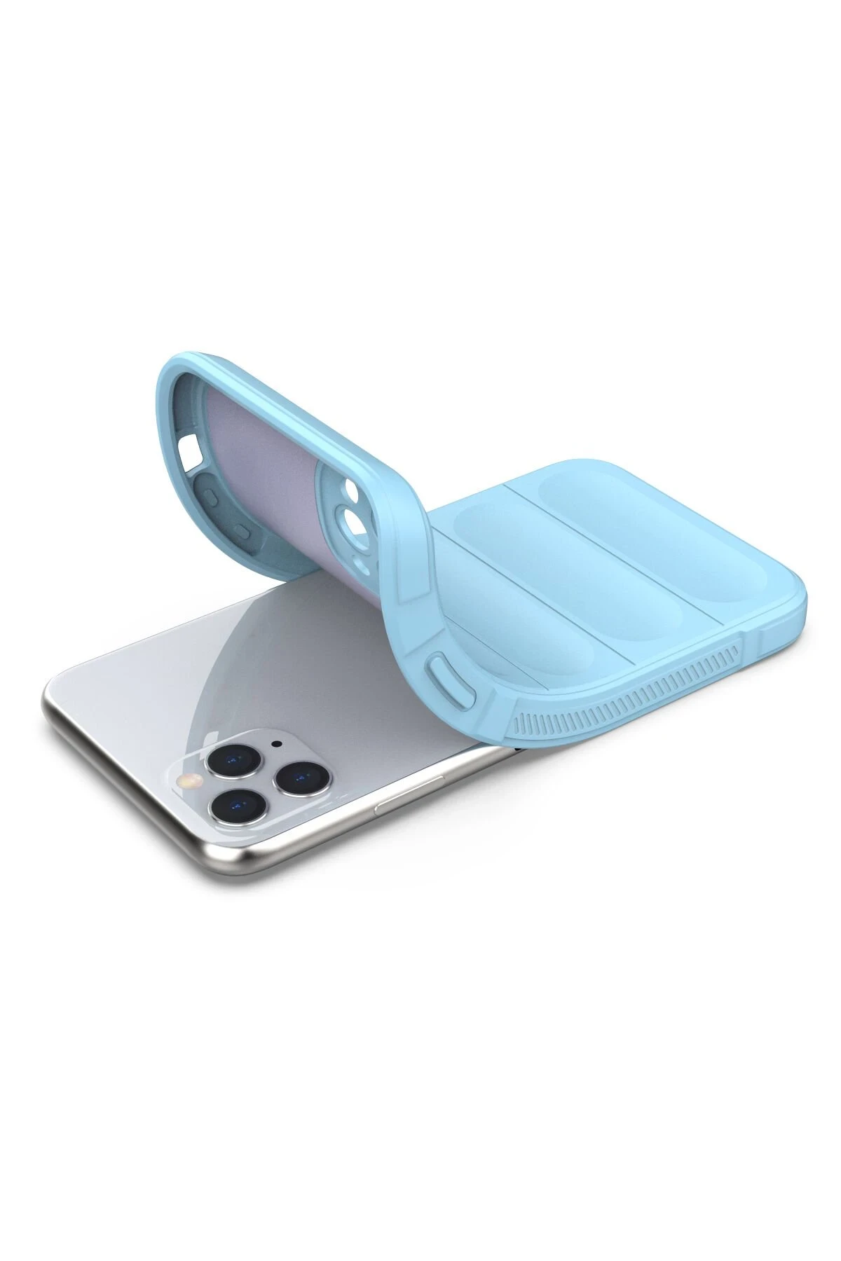 Newface iPhone 11 Pro Max Kılıf Optimum Silikon - Sky Blue