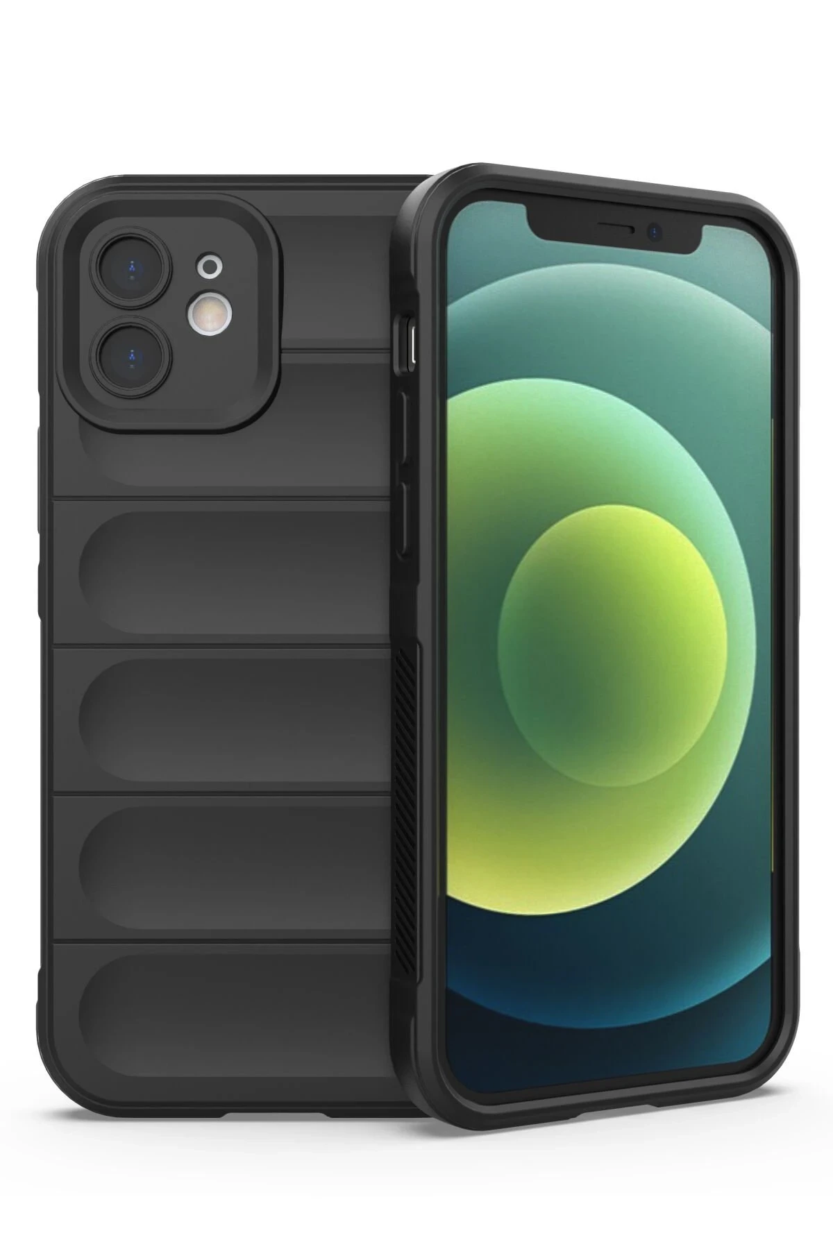 Newface iPhone 12 Kılıf Optimum Silikon - Siyah