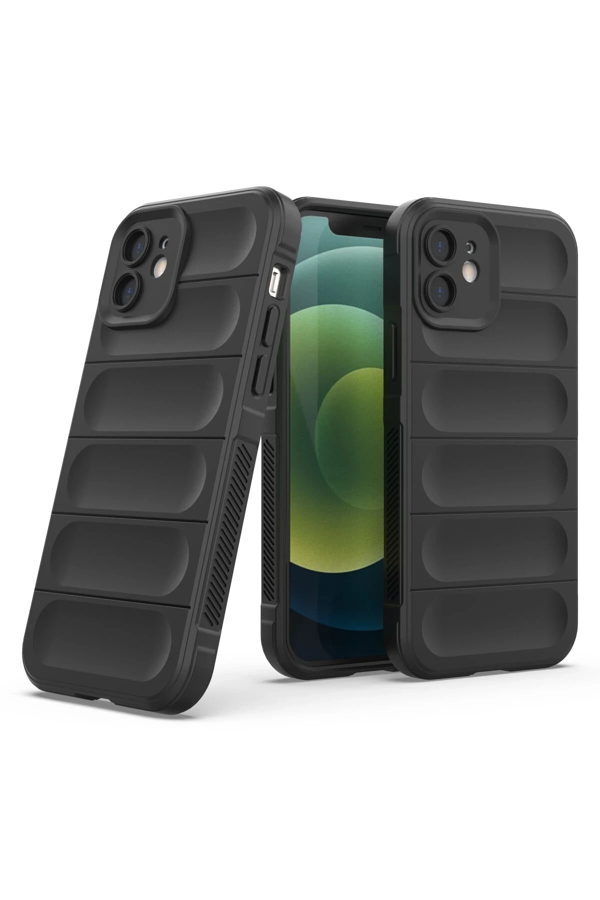 Newface iPhone 12 Kılıf Optimum Silikon - Siyah