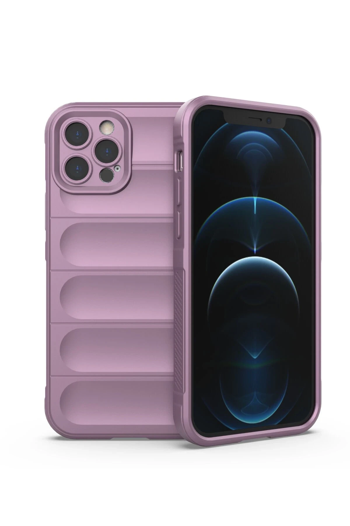 Newface iPhone 12 Pro Kılıf Optimum Silikon - Mor