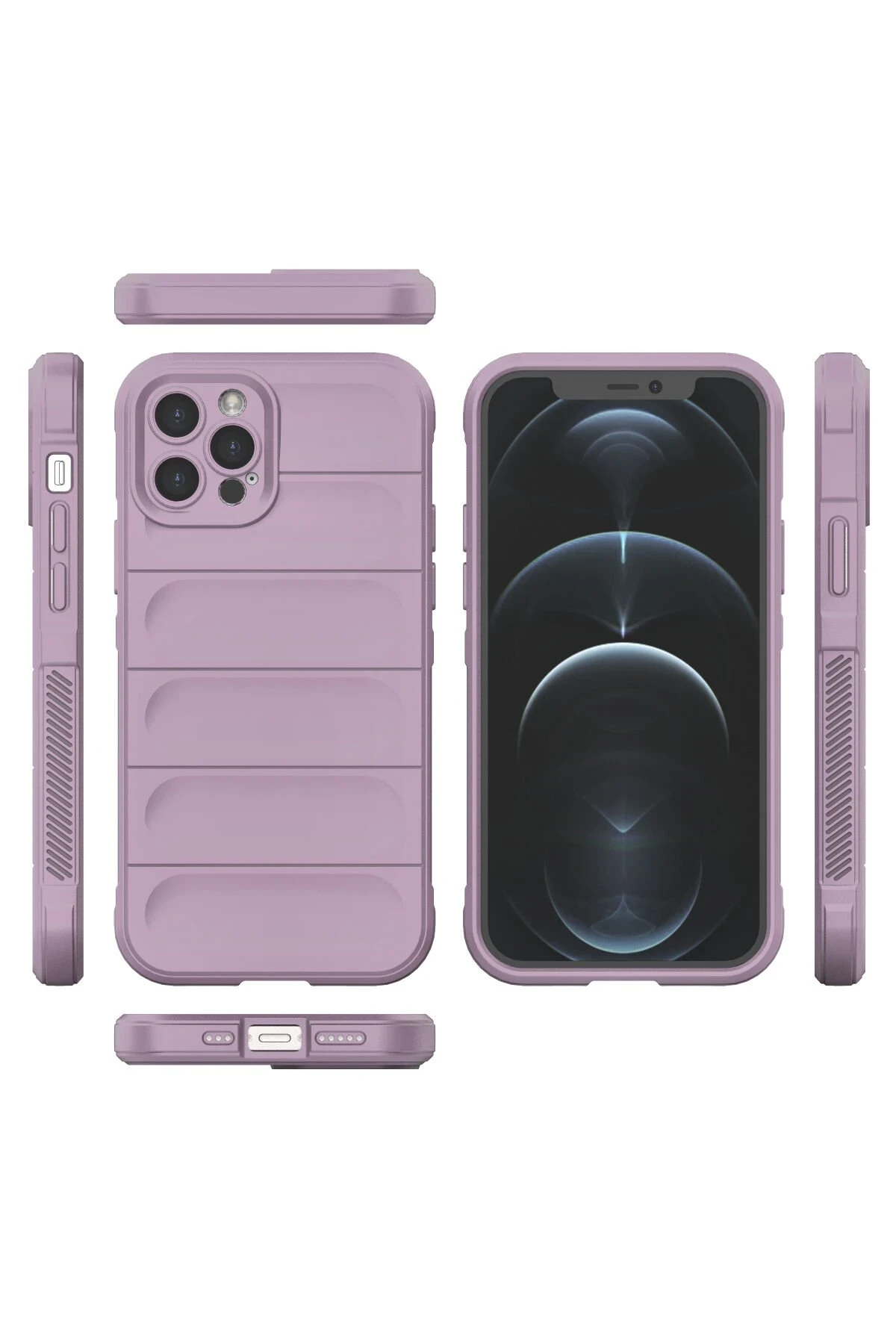 Newface iPhone 12 Pro Kılıf Optimum Silikon - Mor