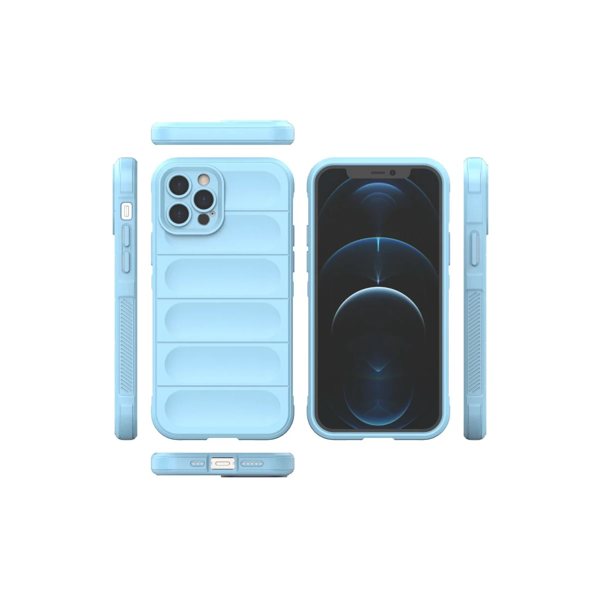 Apple iPhone 12 Pro Kılıf Optimum Silikon - Sky Blue