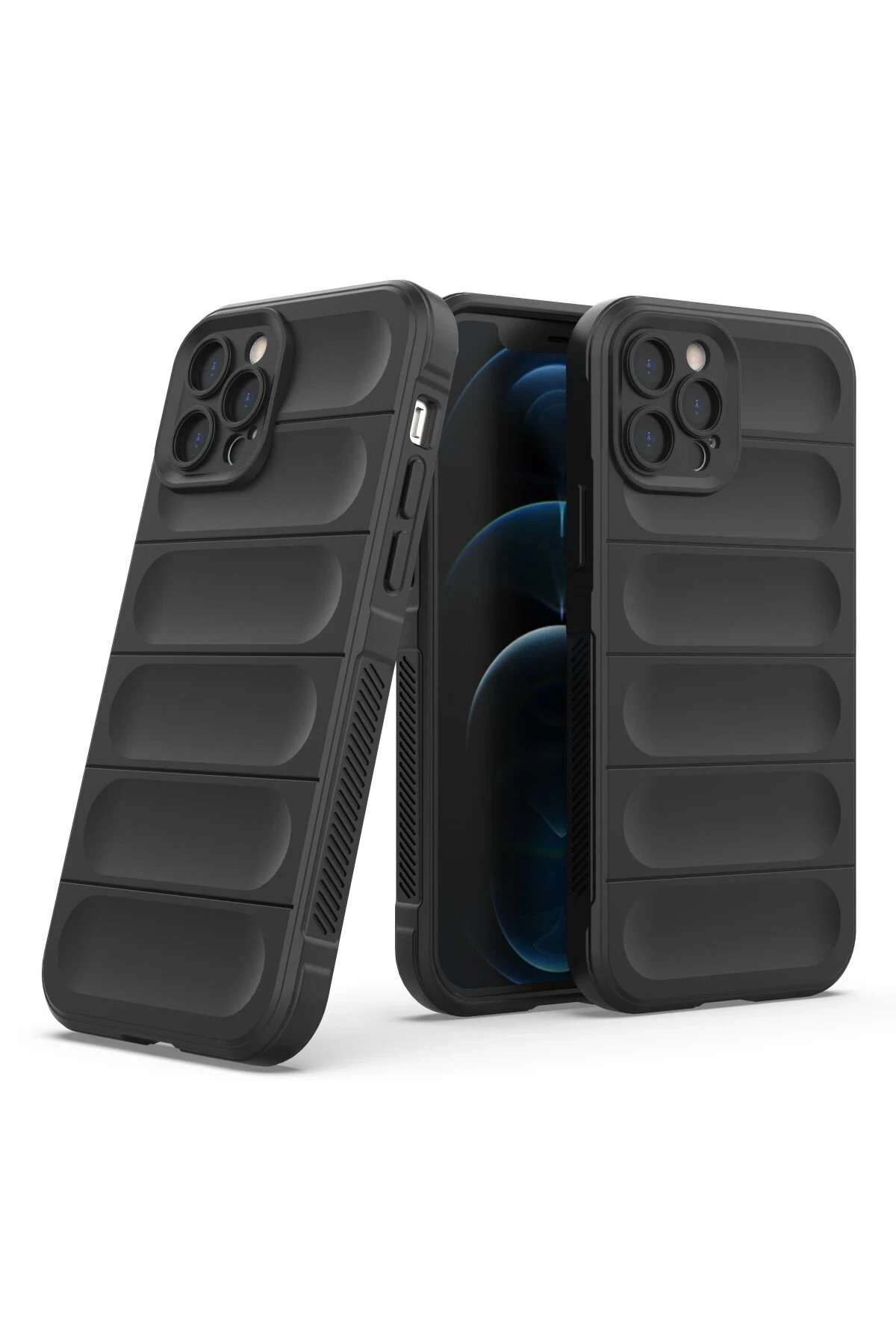 Newface Apple iPhone 12 Pro Max Kılıf Optimum Silikon - Siyah — görsel 2