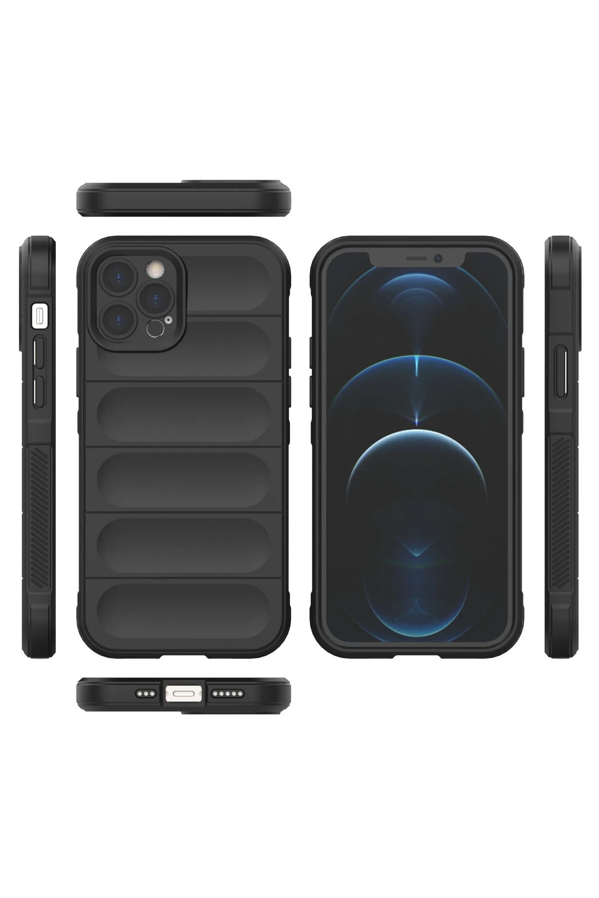 Newface Apple iPhone 12 Pro Max Kılıf Optimum Silikon - Siyah — görsel 3