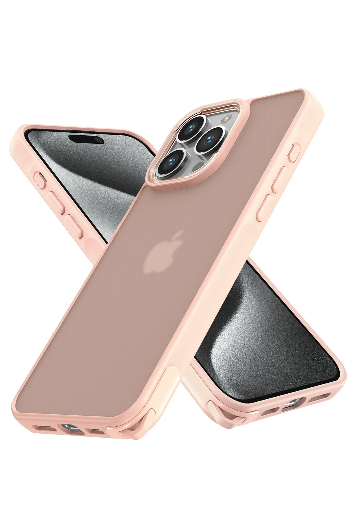 Newface iPhone 14 Pro Max Kılıf Elegant Kapak - Pudra