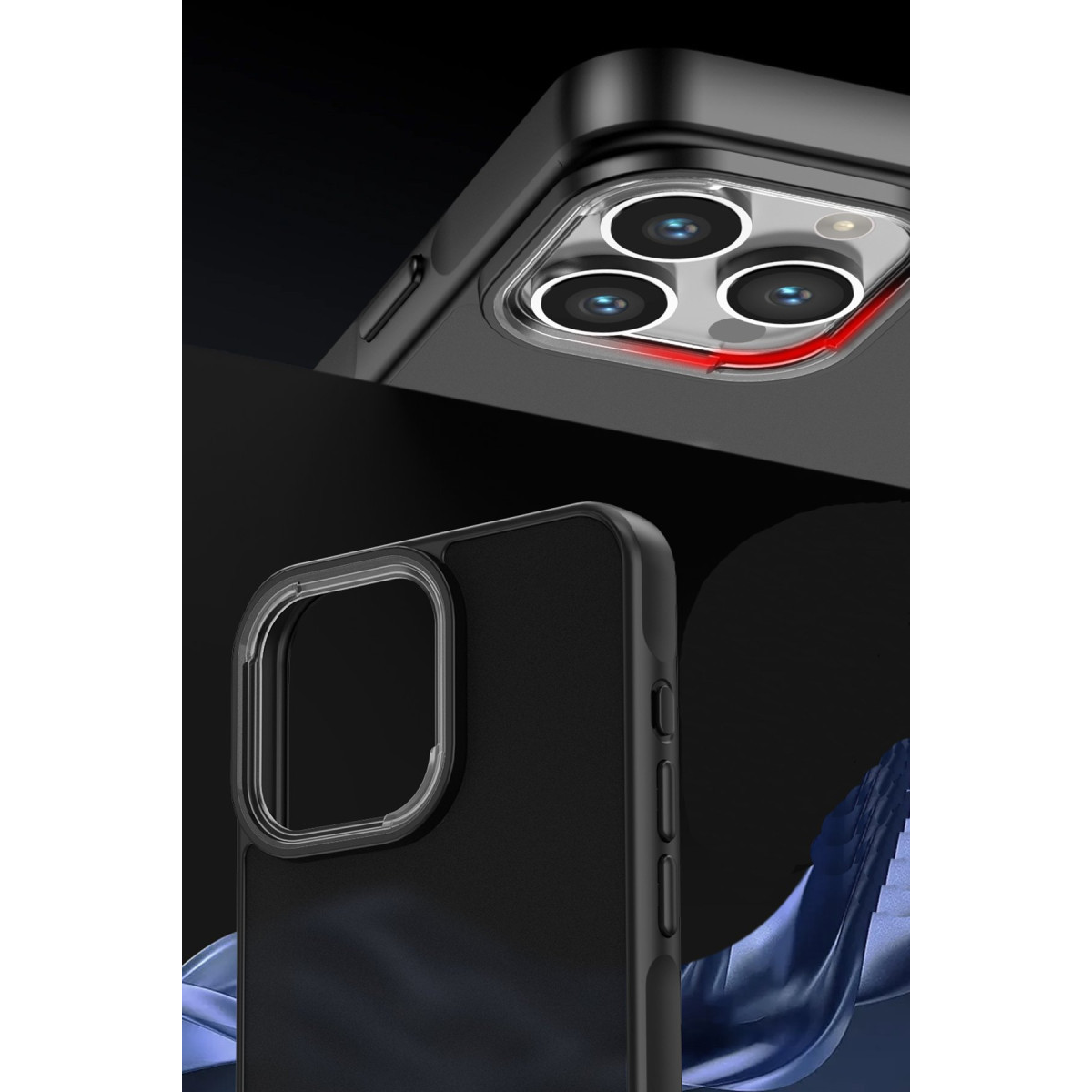 Newface Apple iPhone 15 Pro Max Kılıf Elegant Kapak - Siyah — görsel 12