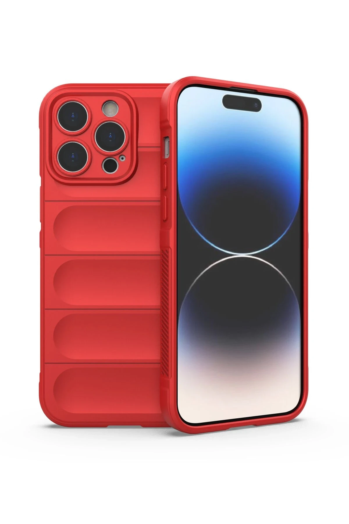 Newface iPhone 13 Pro Max Kılıf Optimum Silikon - Kırmızı