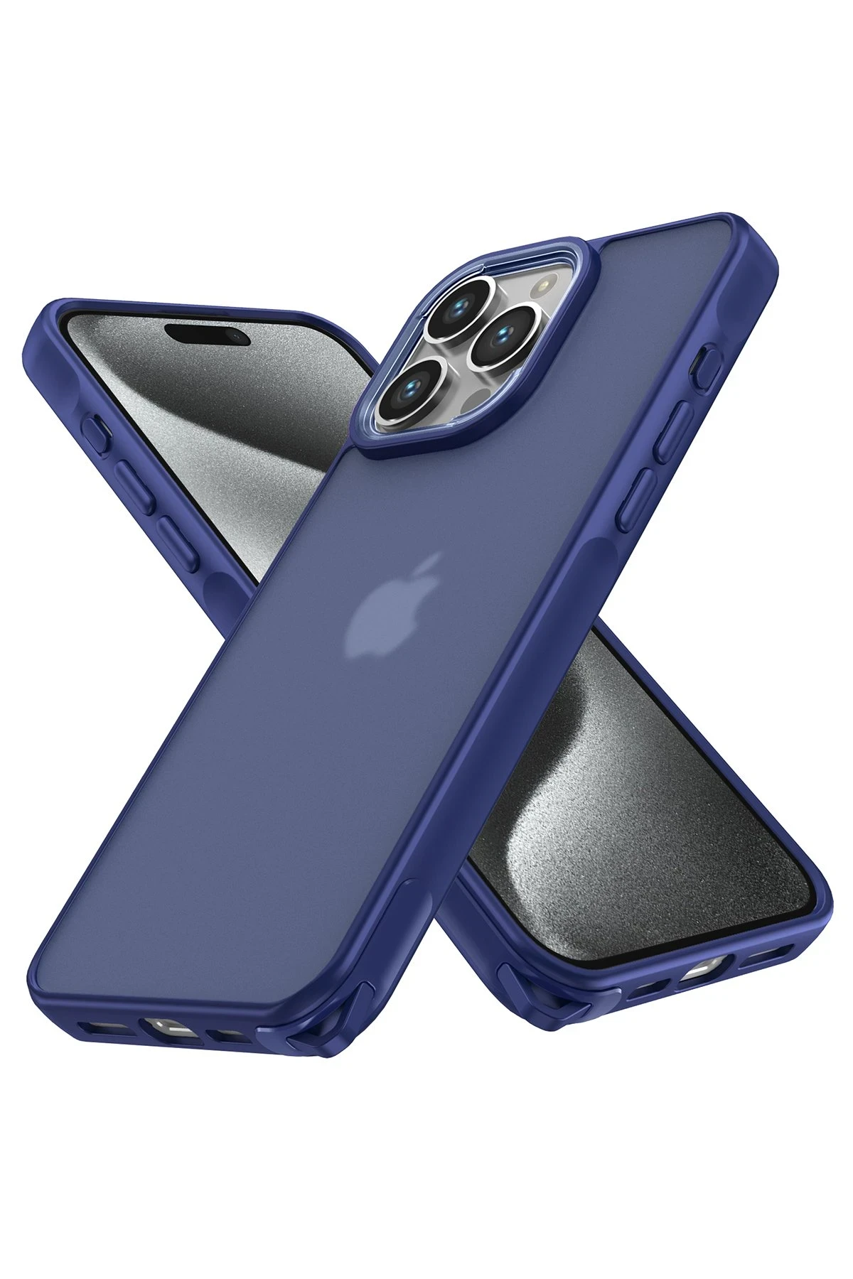 Newface iPhone 15 Pro Max Kılıf Elegant Kapak - Lacivert