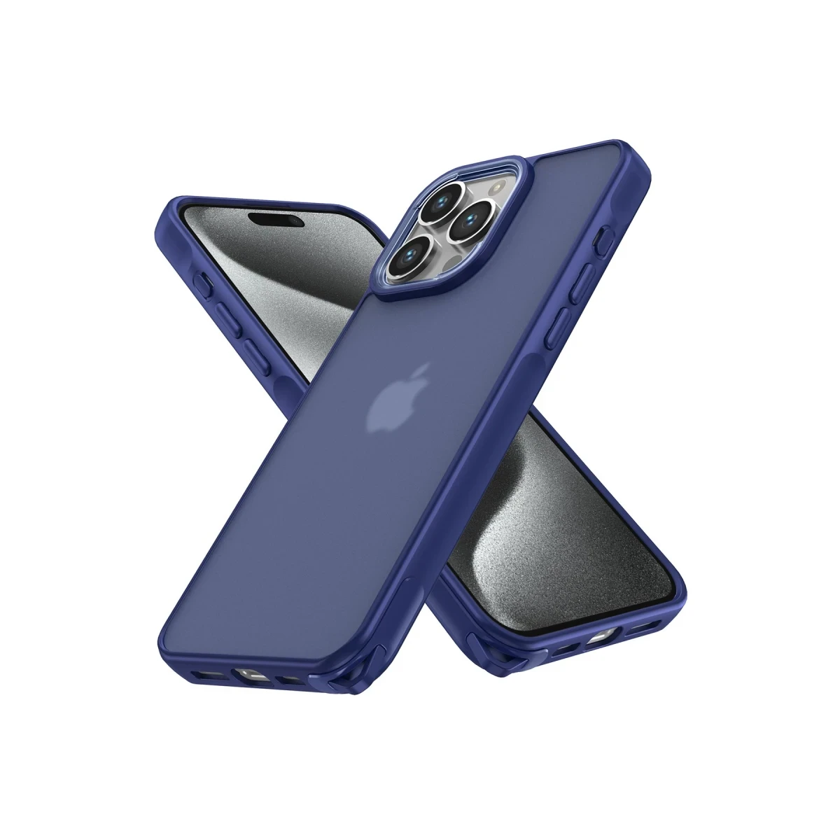 Newface Apple iPhone 15 Pro Max Kılıf Elegant Kapak - Lacivert