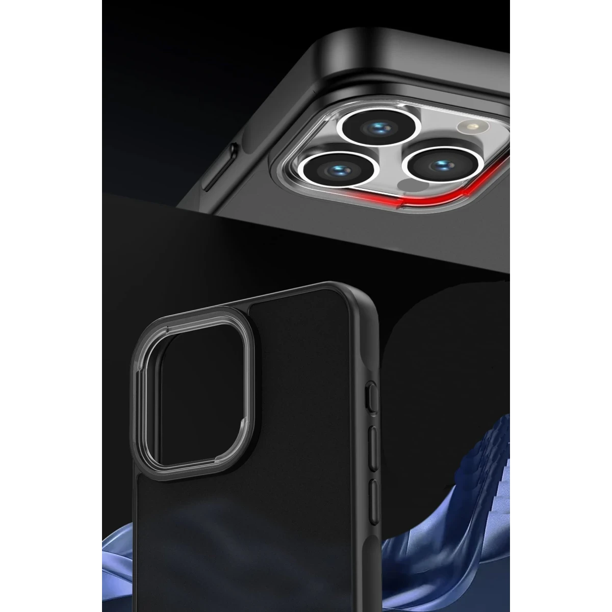 Newface Samsung Galaxy A12 Kılıf Elegant Kapak - Siyah — görsel 8