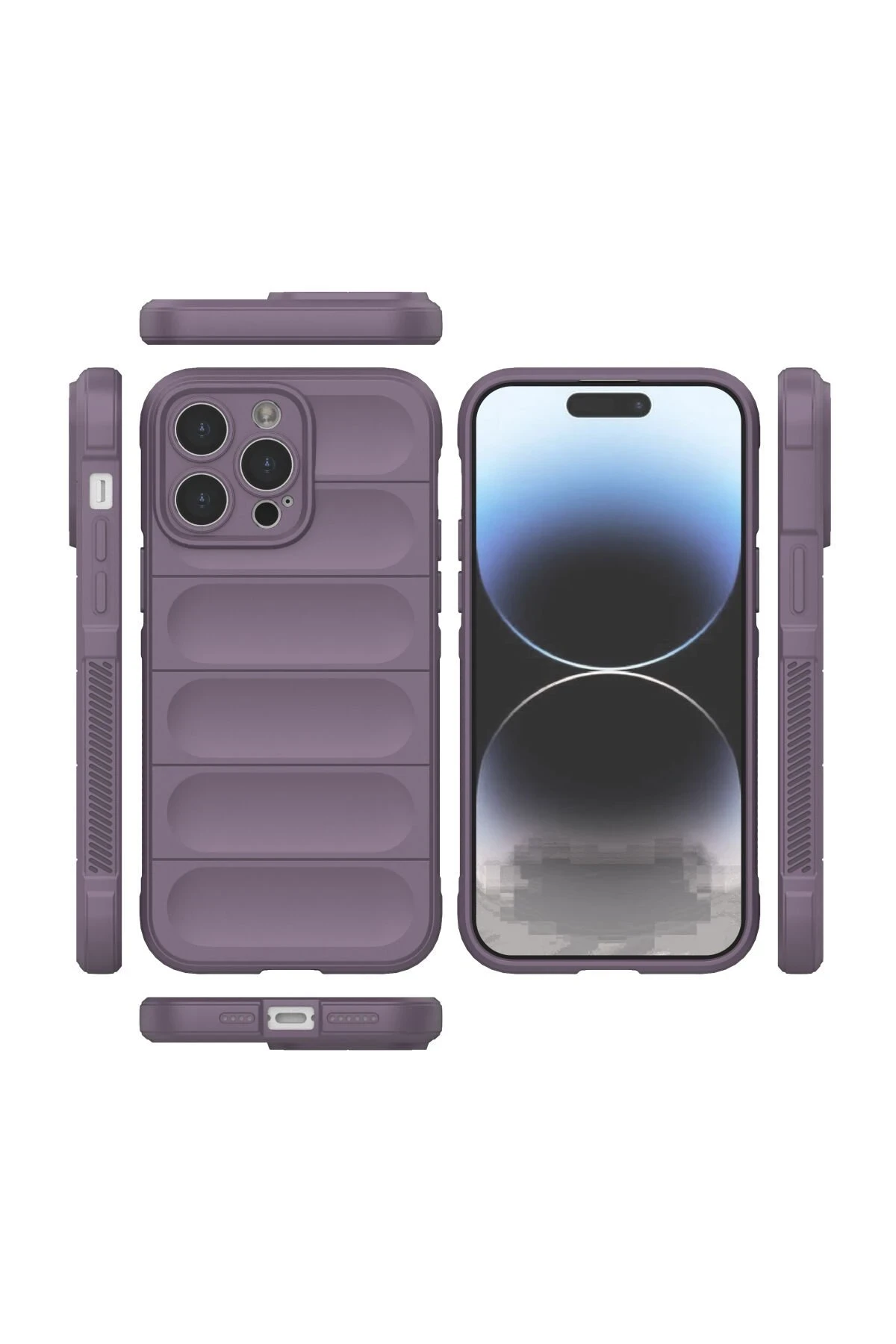Newface iPhone 14 Pro Max Kılıf Optimum Silikon - Mor