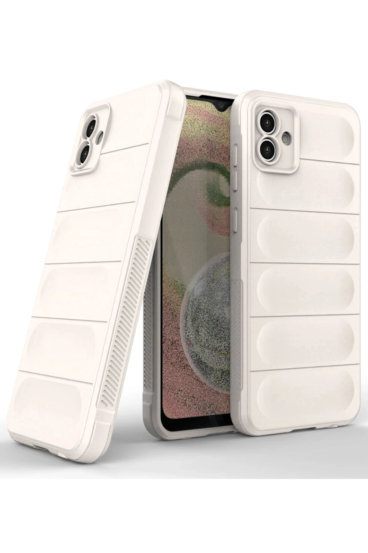 Newface Samsung Galaxy A04 Kılıf Optimum Silikon - Krem