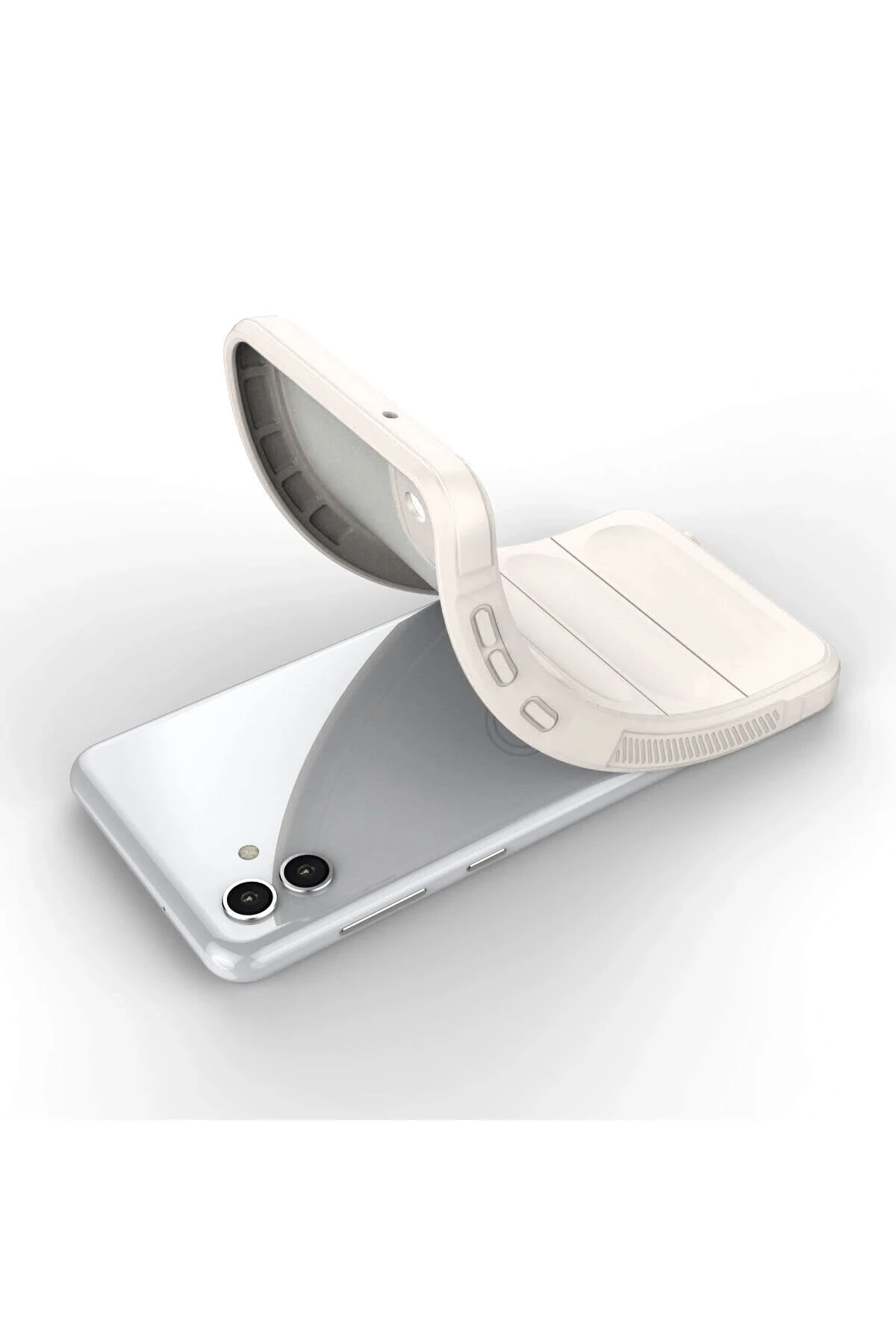 Newface Samsung Galaxy A04 Kılıf Optimum Silikon - Krem