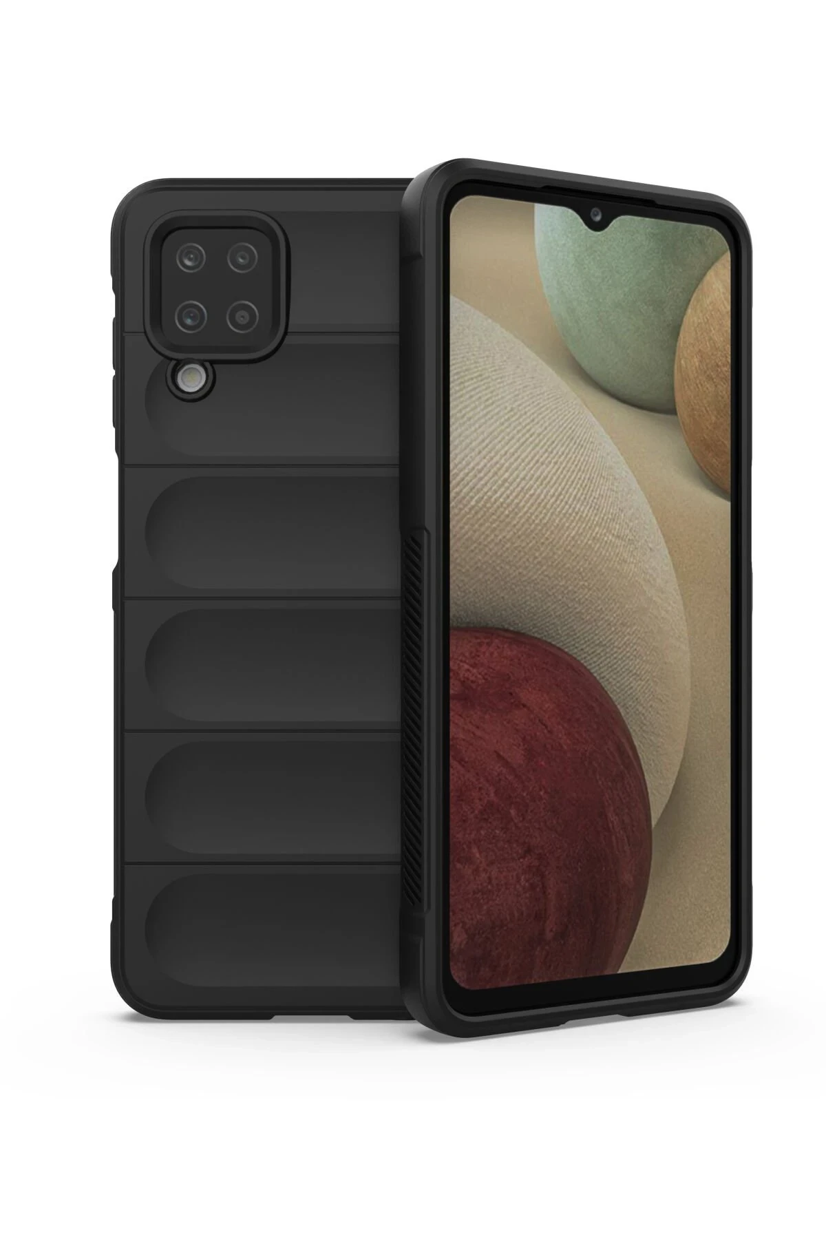 Newface Samsung Galaxy A12 Kılıf Optimum Silikon - Siyah