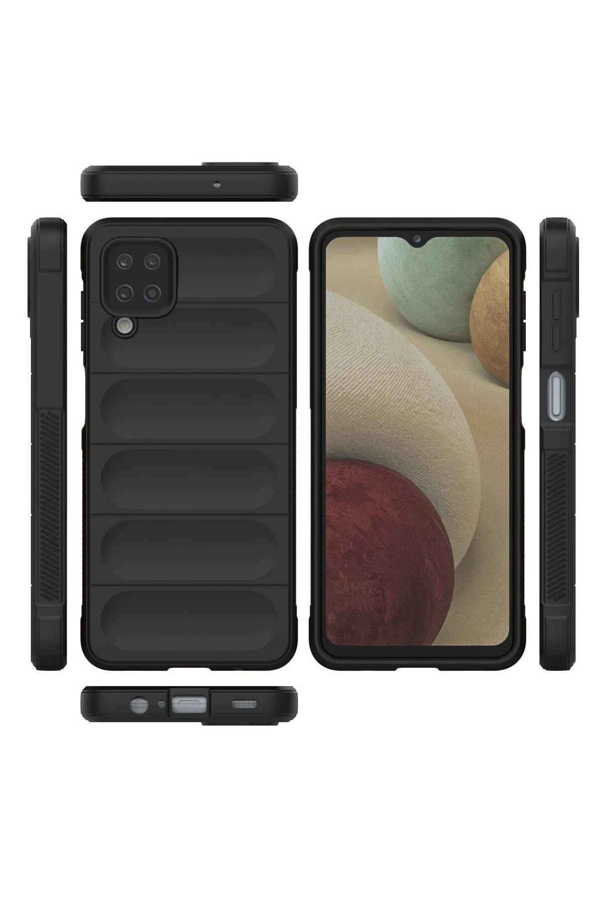 Newface Samsung Galaxy A12 Kılıf Optimum Silikon - Siyah — görsel 3