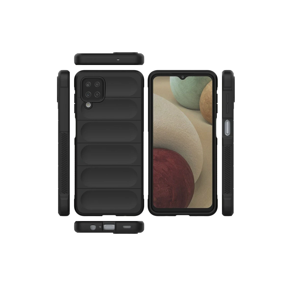 Newface Samsung Galaxy A12 Kılıf Optimum Silikon - Siyah — görsel 7