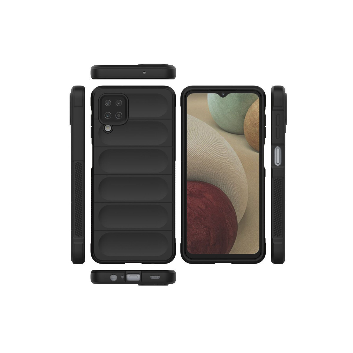 Newface Samsung Galaxy A12 Kılıf Optimum Silikon - Siyah — görsel 11